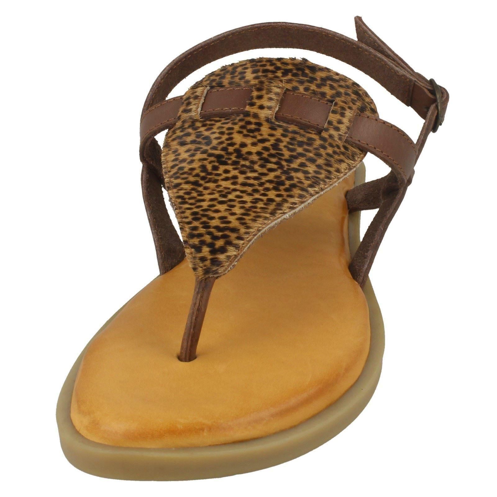 Ladies Leather Collection Animal Print "Sandals" - Picture 18 of 28