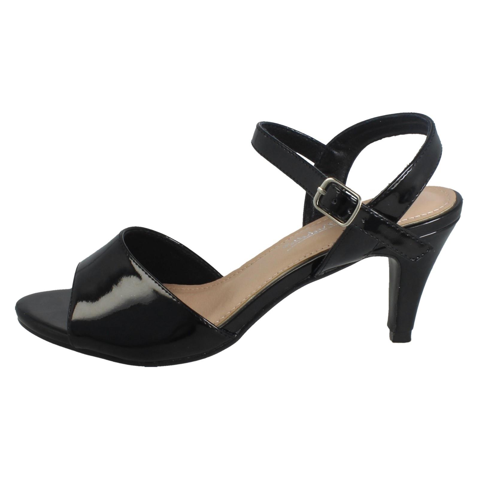 Sandalias de tacón formales de ajuste ancho con cierre de hebilla Anne Michelle para dama "F1R2114" - Imagen 12 de 46