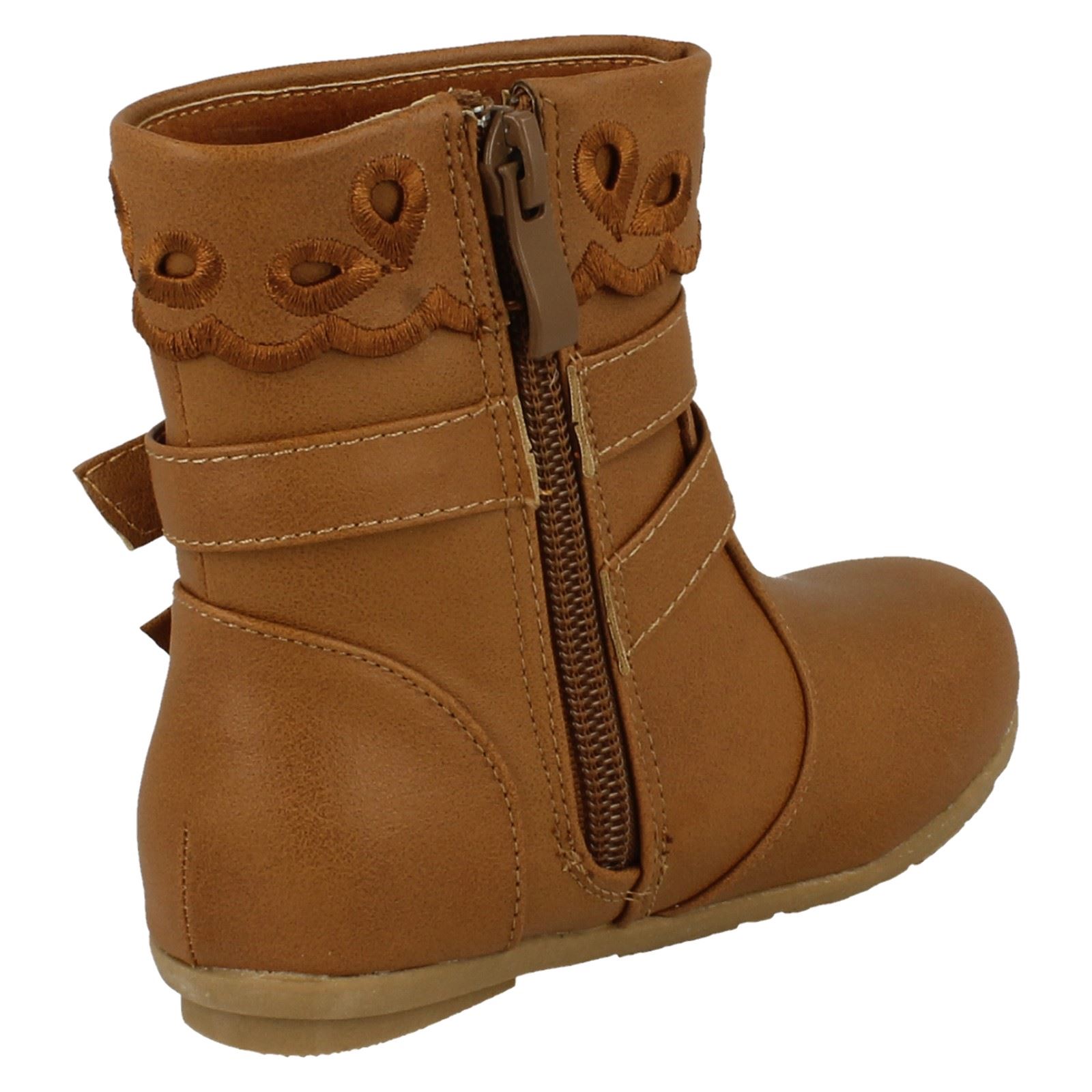 Girls Black//Red Spot On Boots UK Sizes 5-10 H4106