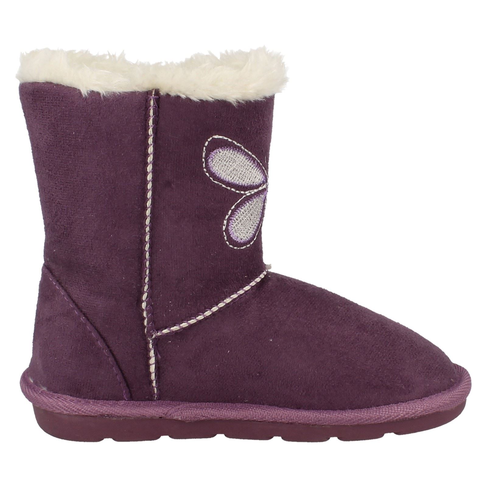 Girls Spot On Faux Fur Lined Short Boots - Picture 5 of 19