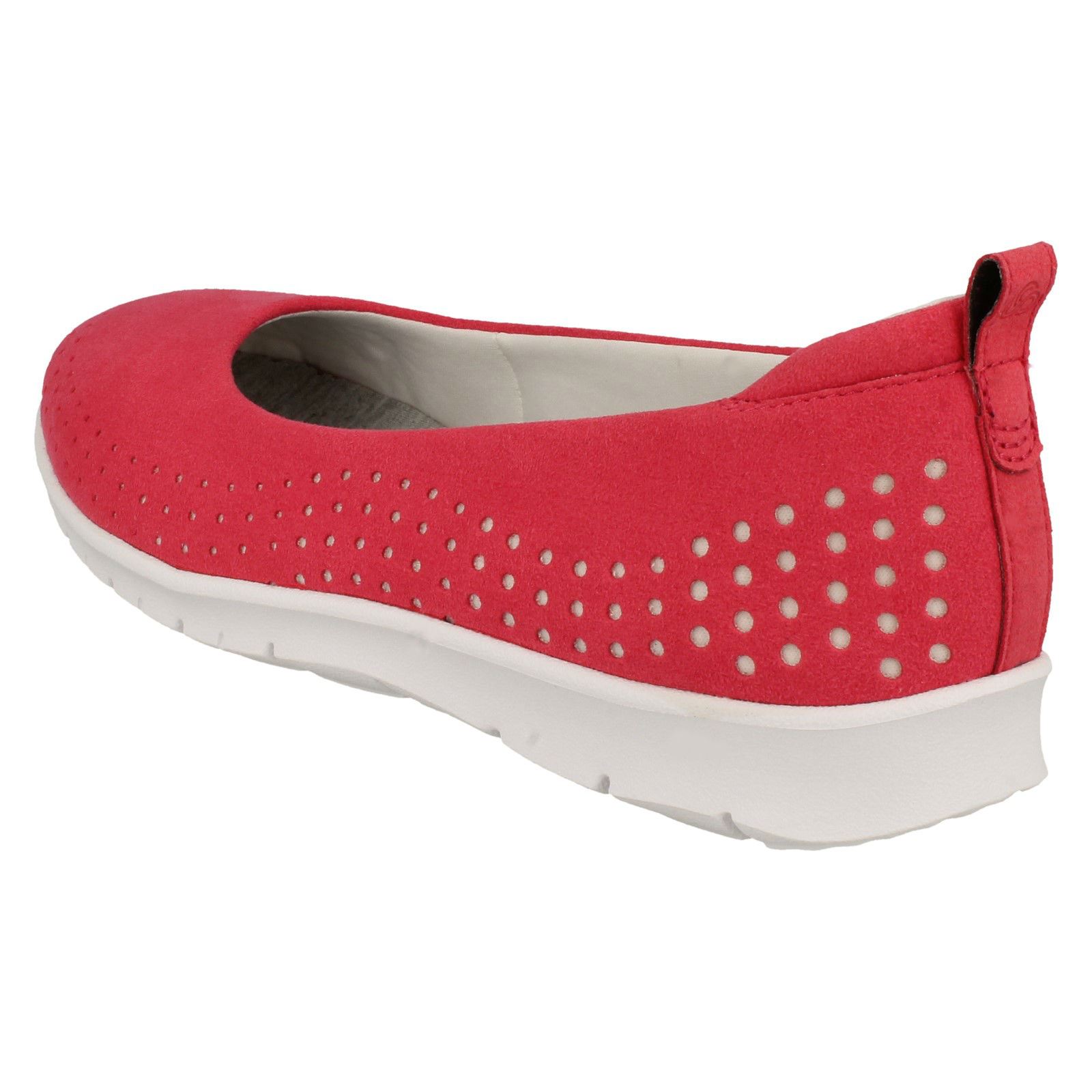 Clarks Mocassino Breeze Step da donna, bianco canva, Tela bianca, 8 Wide
