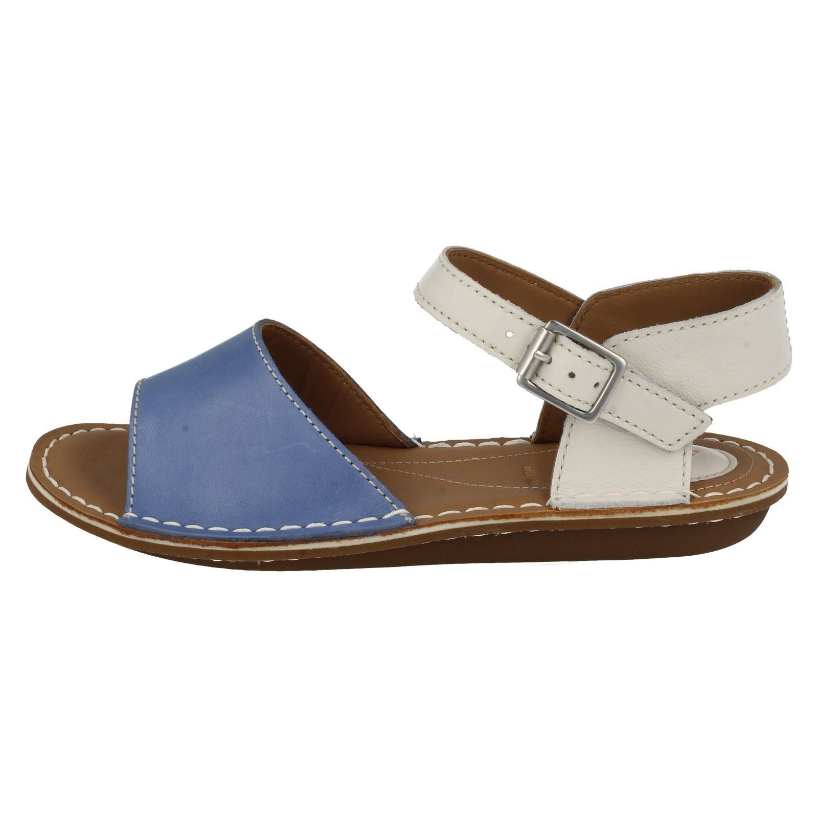 Combi Sinitta Open Wide Blue Tustin Leather Buckled blue Clarks Fit Ladies Toe Sandals Summer BUnR7UT