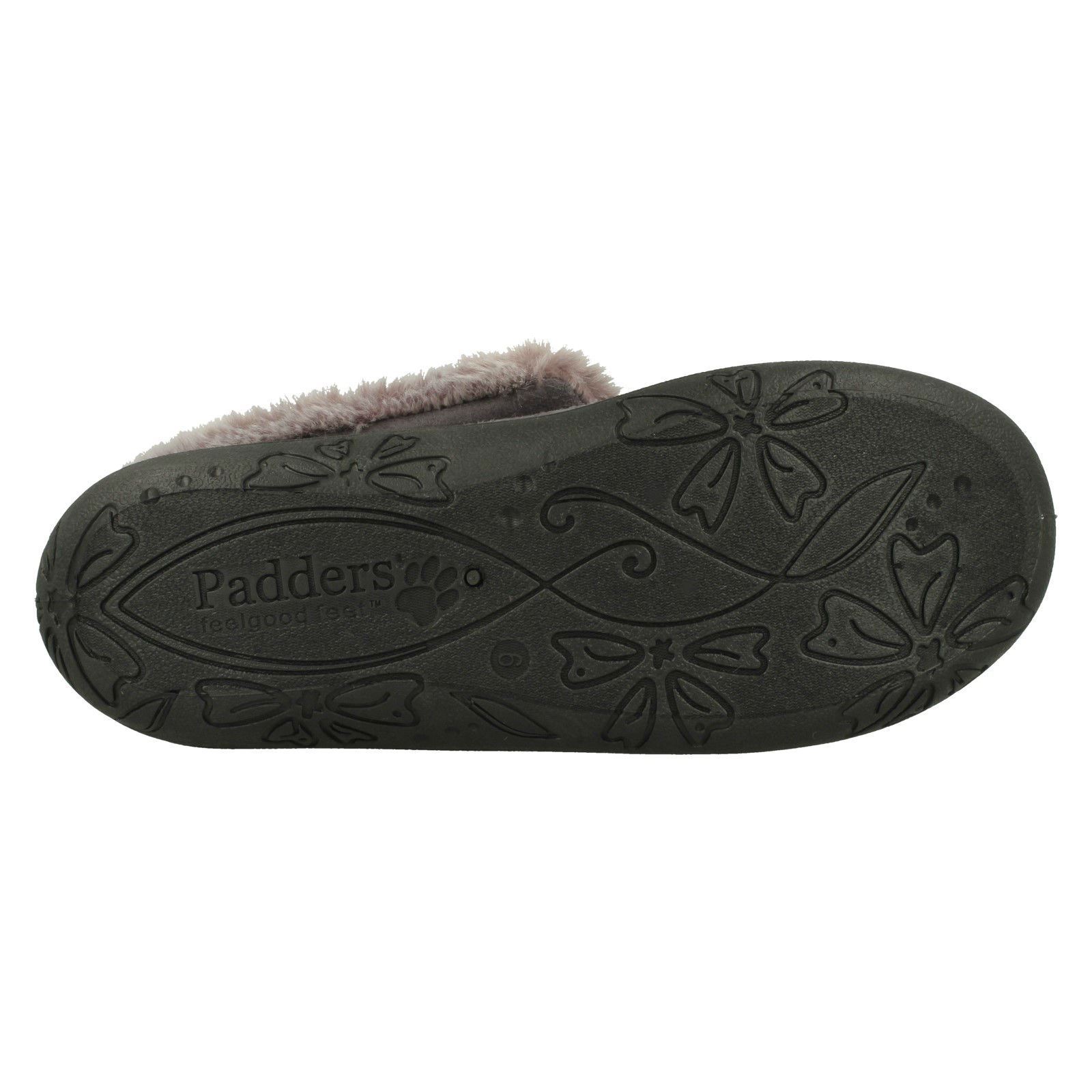 Ladies Padders Faux Fur Cuffed Slippers 'Esme' - Picture 9 of 37