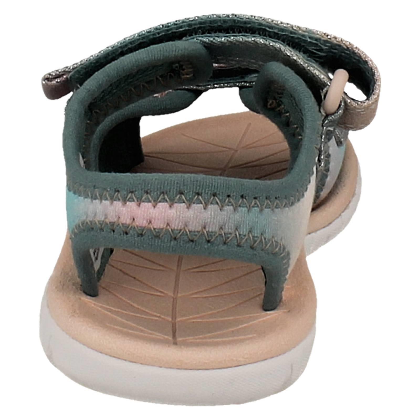 Kids Clarks Pattern Detailed Adjustable Sandals Surfing Tide T - Picture 32 of 37
