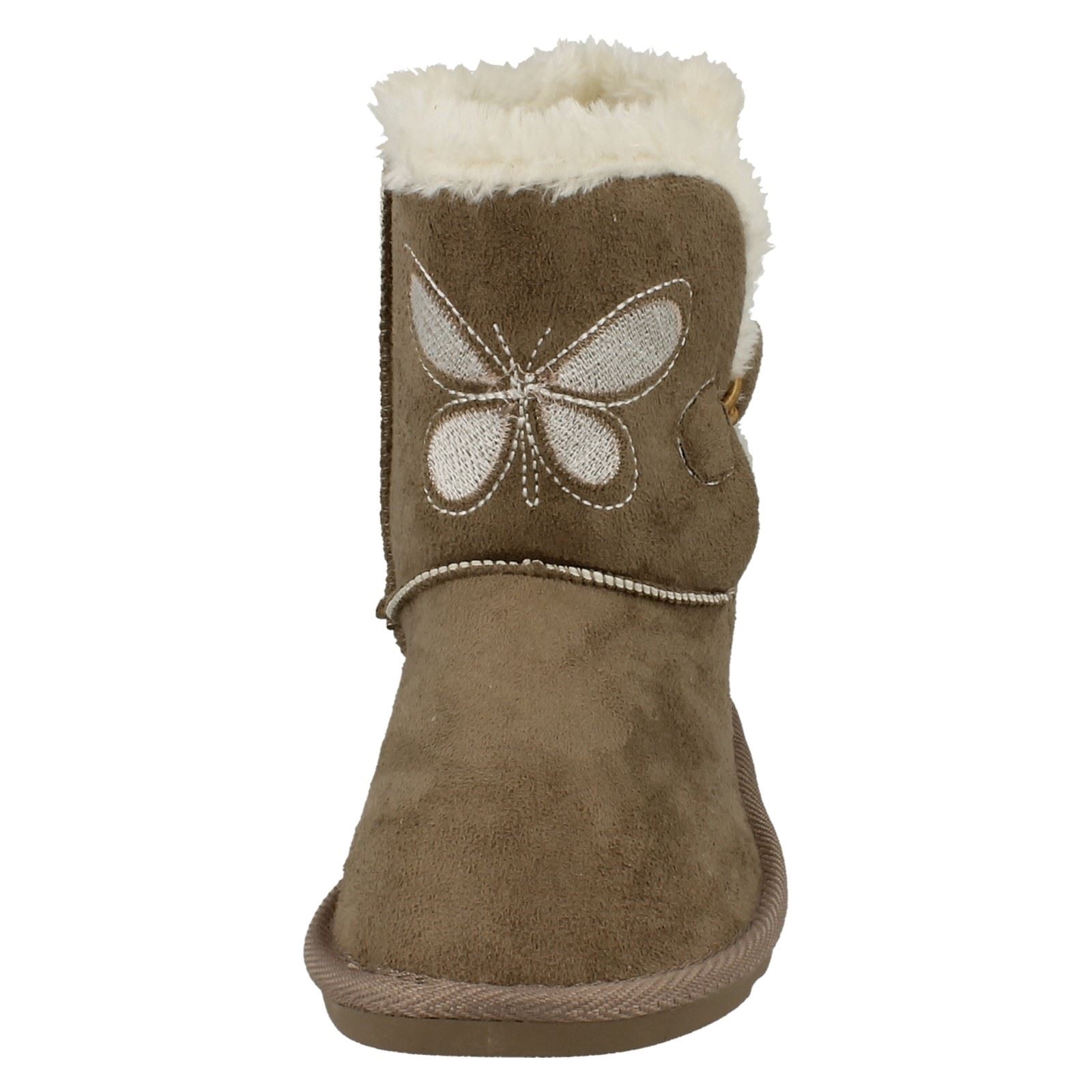 Girls Spot On Faux Fur Lined Short Boots - Picture 17 of 19