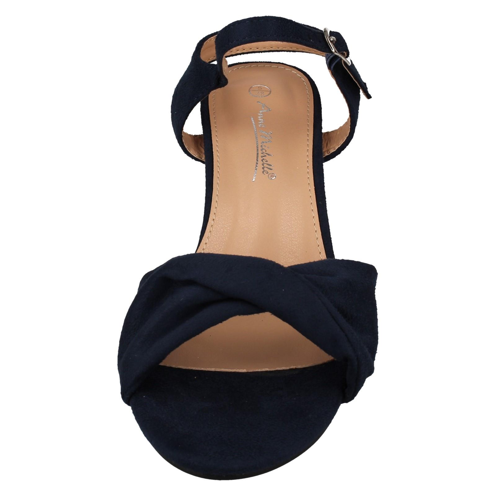 Ladies F1R2111 Anne Michelle Mid Heel Casual Wide Fit Sandals - Picture 45 of 46