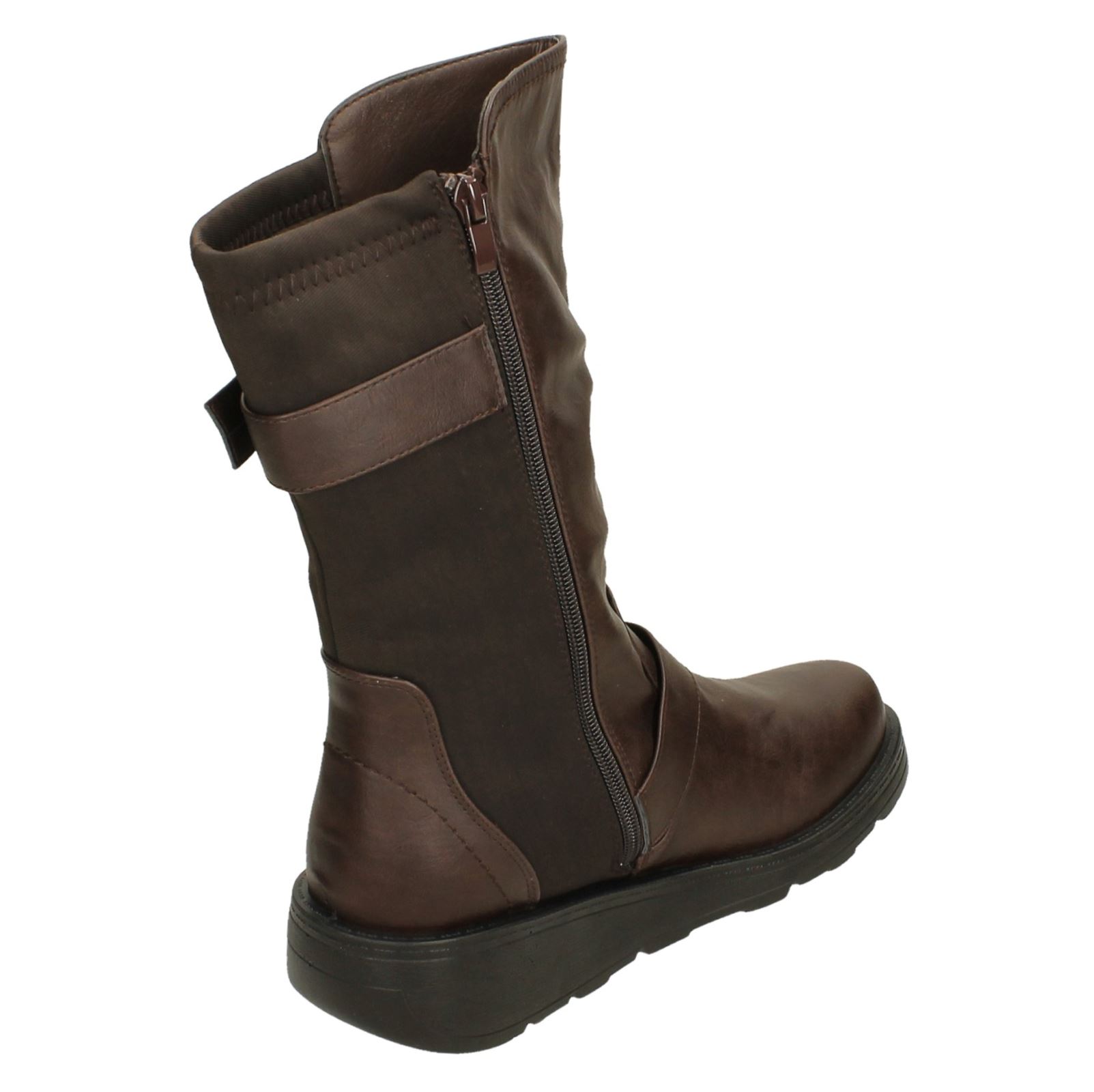 Bottes Mi-Mollet Femmes Spot On F4R452 - Picture 27 of 28