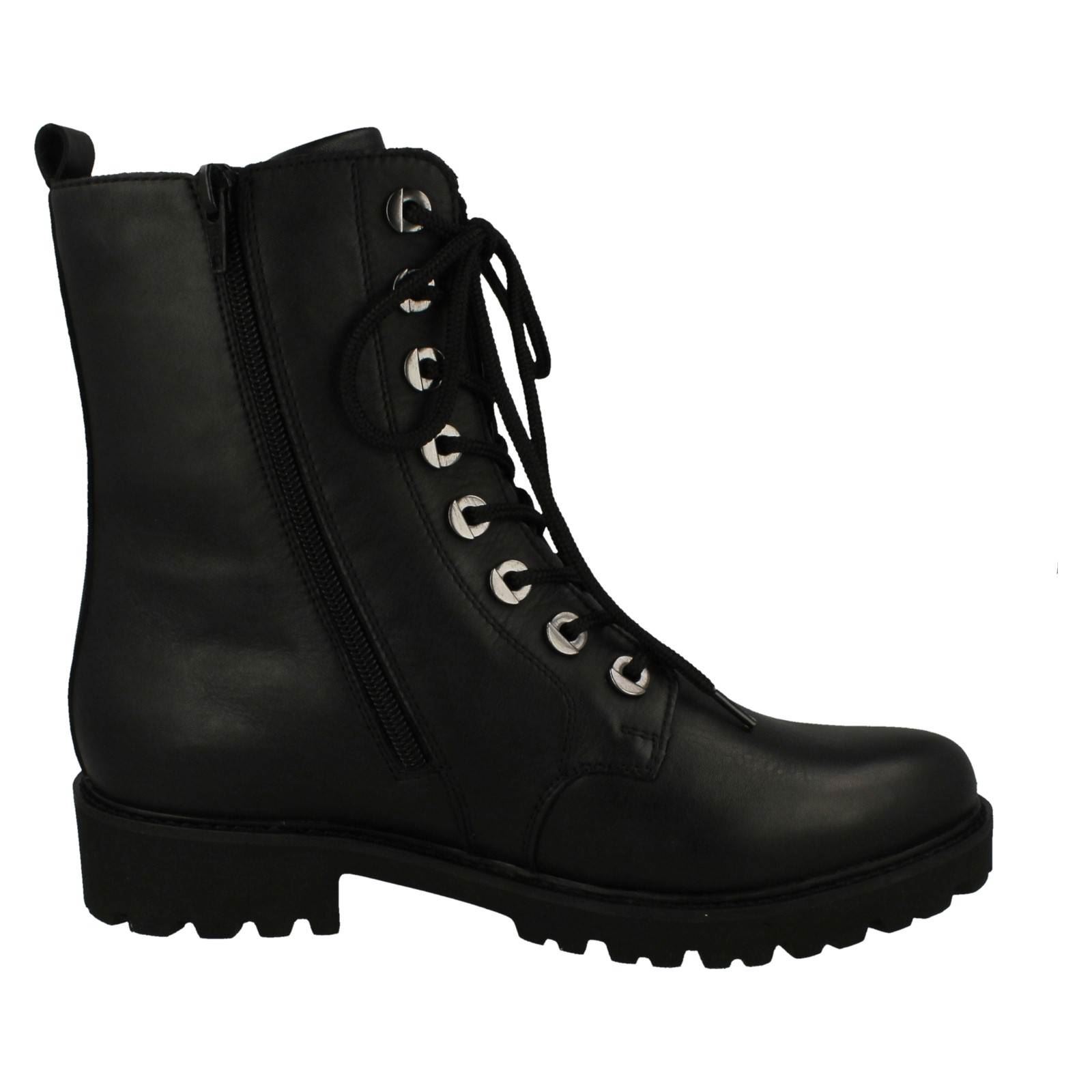 Ladies Remonte Combat Style Boots 'D8668' - Picture 3 of 10