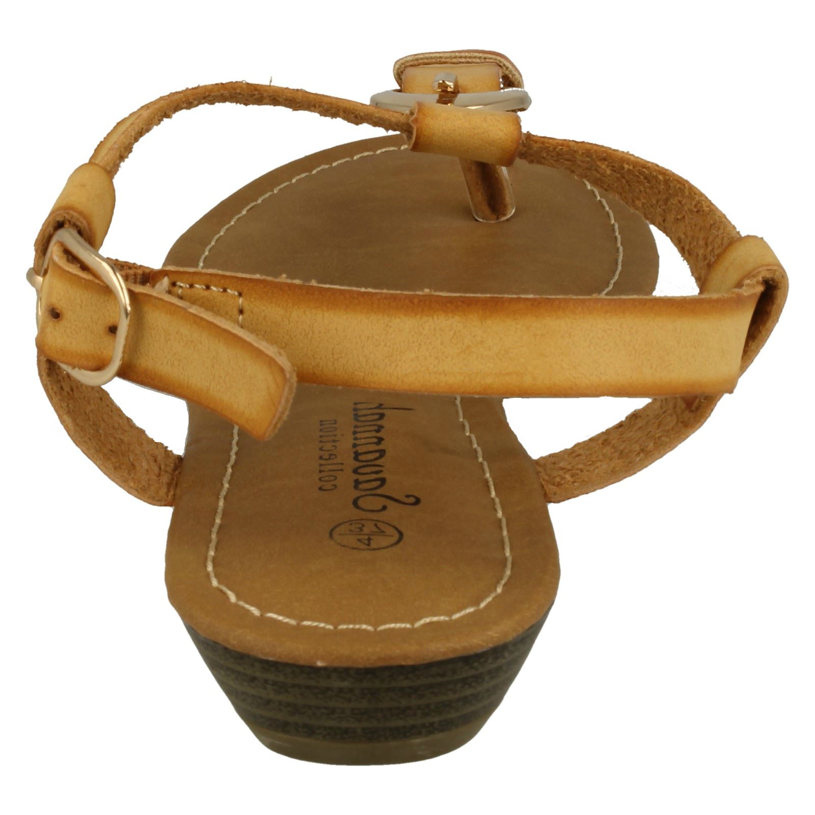 Ladies Savannah Wedge Toe Post 'Sandals' - Picture 14 of 28