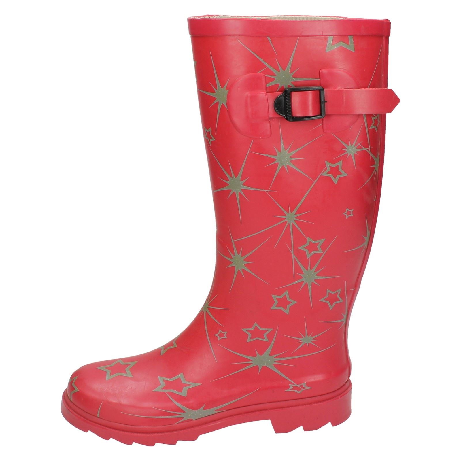Botas Wellington informales con estampado de estrellas Spot On para dama X1R150 - Imagen 3 de 10