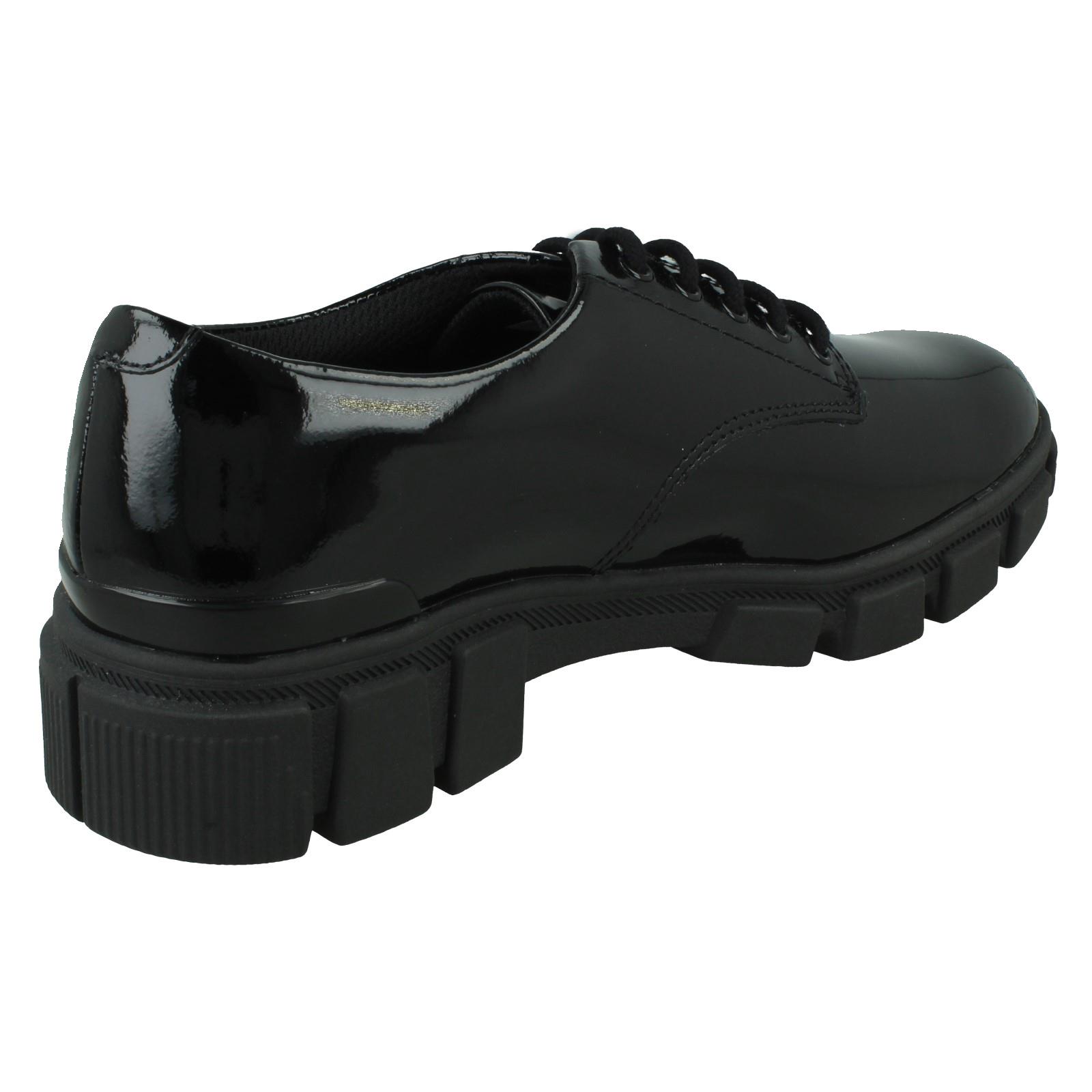 Senior Girls Clarks Leather Chunky Sole School Shoes Evyn Lace Y - Picture 15 of 19