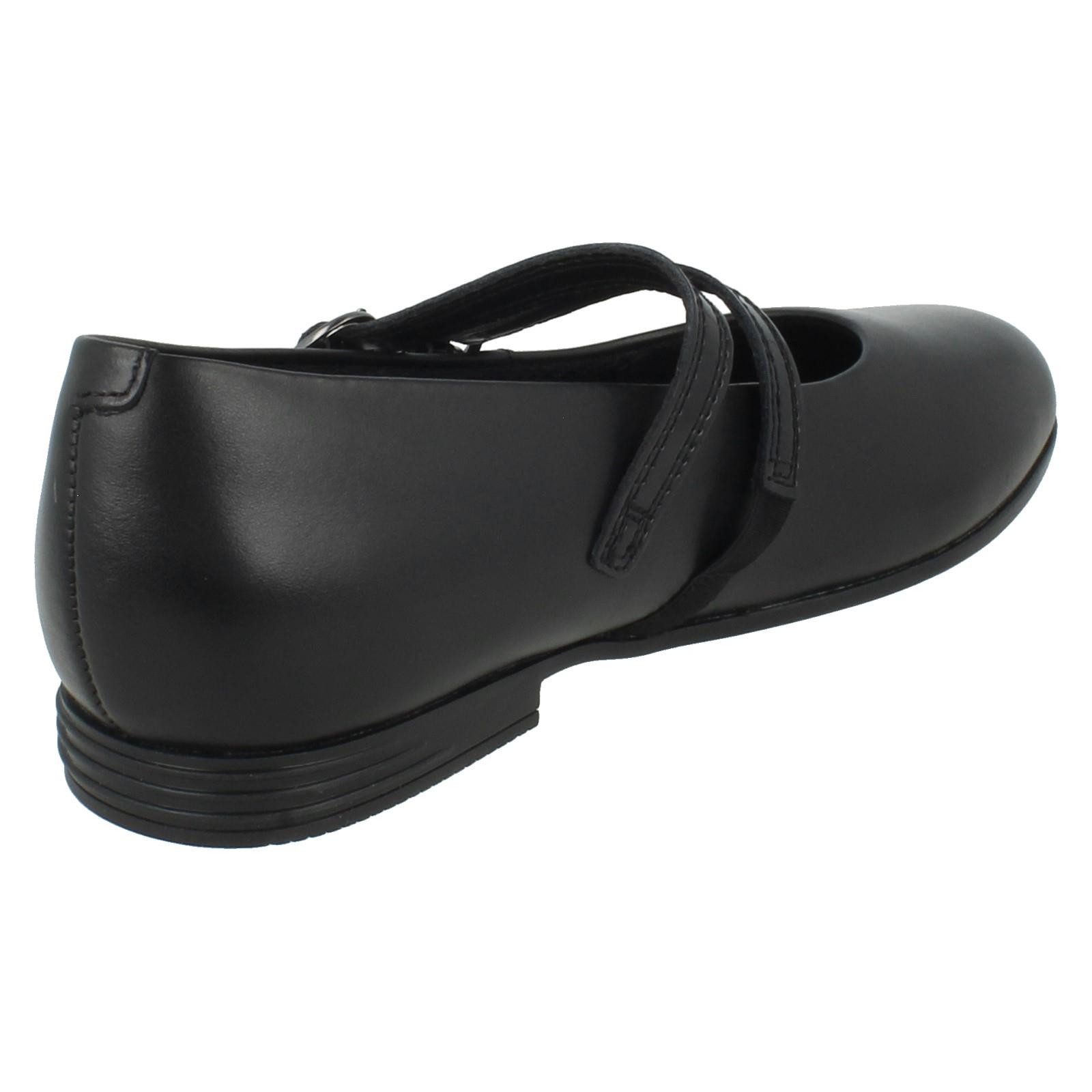 Girls Clarks Leather Double Strap Buckle Mary Jane School Shoes *Finja Bar* - Picture 15 of 19