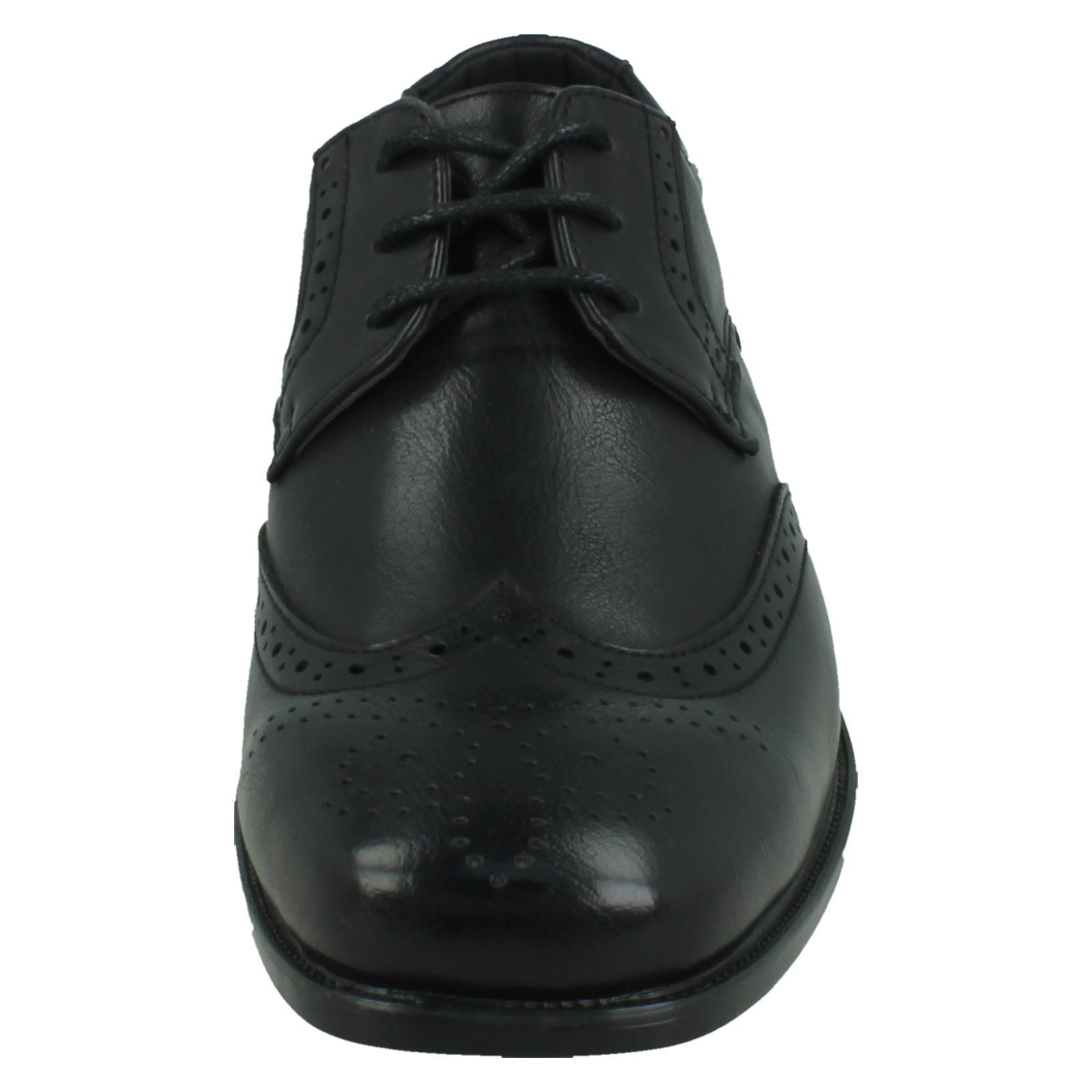 Boys Spot On Low Heel Lace Up Brogue School Shoes N1R156 - Picture 7 of 19