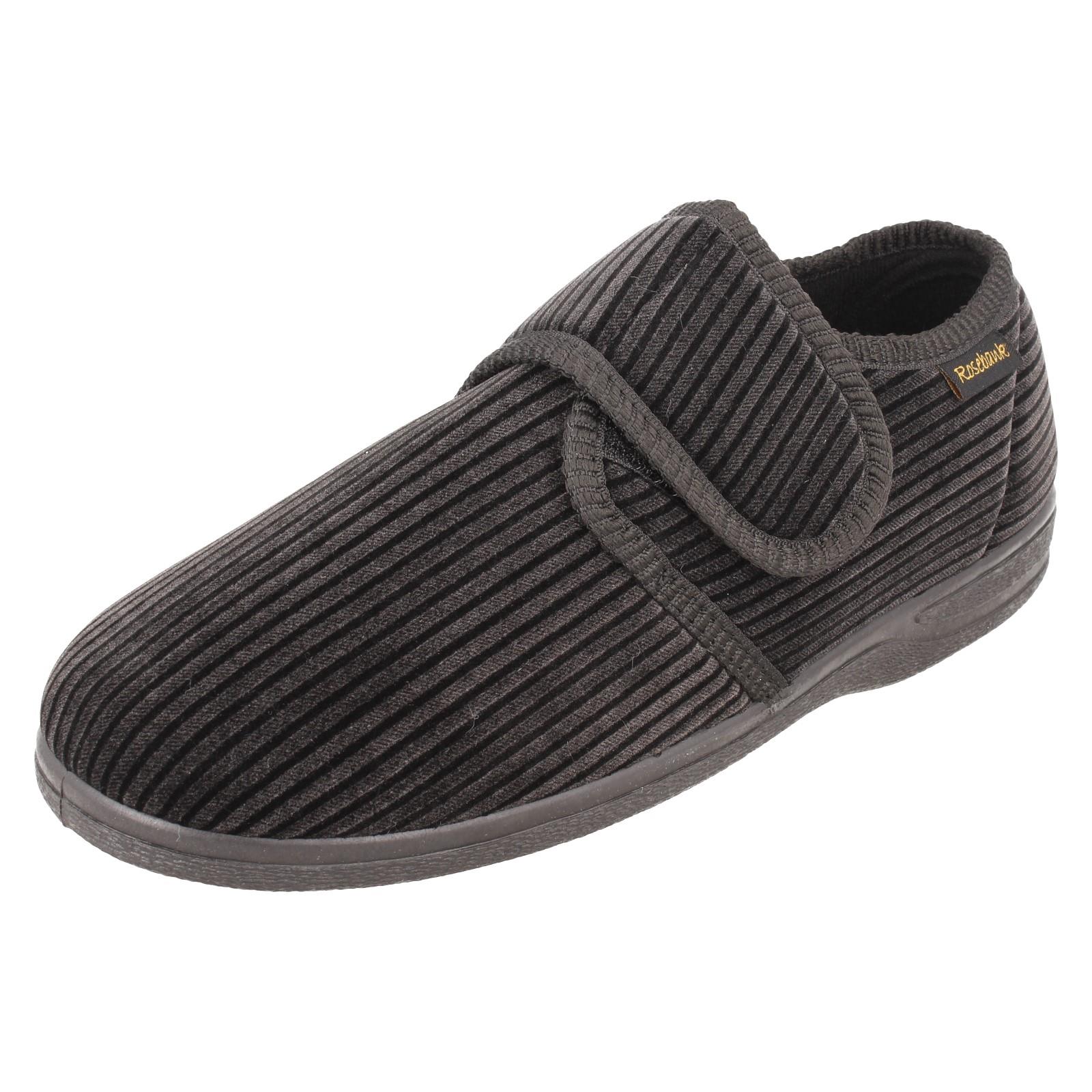 Herren Rosebank Extra Breite Passform Textil Riemenverschluss Indoor Hausschuhe Kevin - Bild 2 von 10