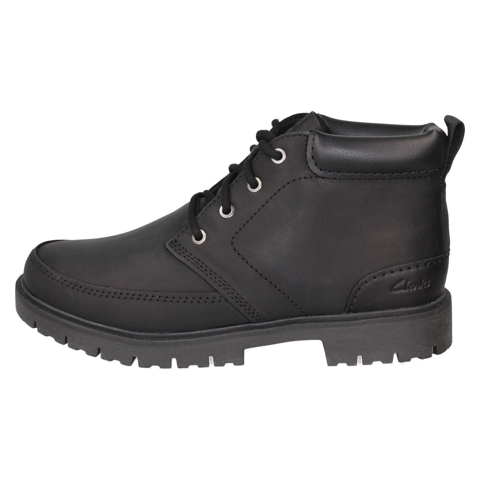 Mens Clarks Leather Lace Up Ankle Boots Rossdale Mid - Picture 18 of 19