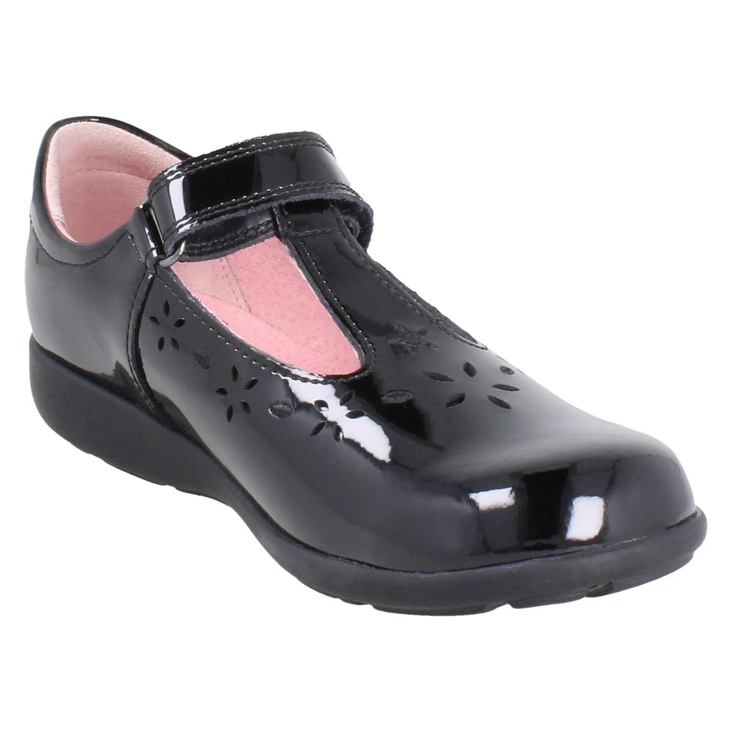 Girls Startrite Flower Punch Detail Leather T-Bar School Shoes *Charlotte* - Picture 17 of 19