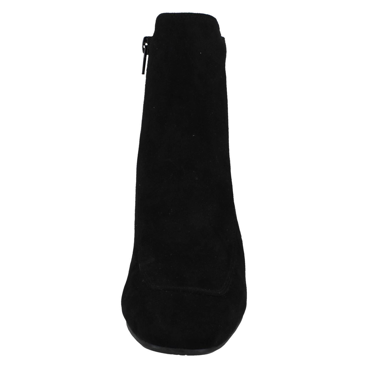 Ladies Spot On Mid Heel Ankle Boots - Picture 9 of 19