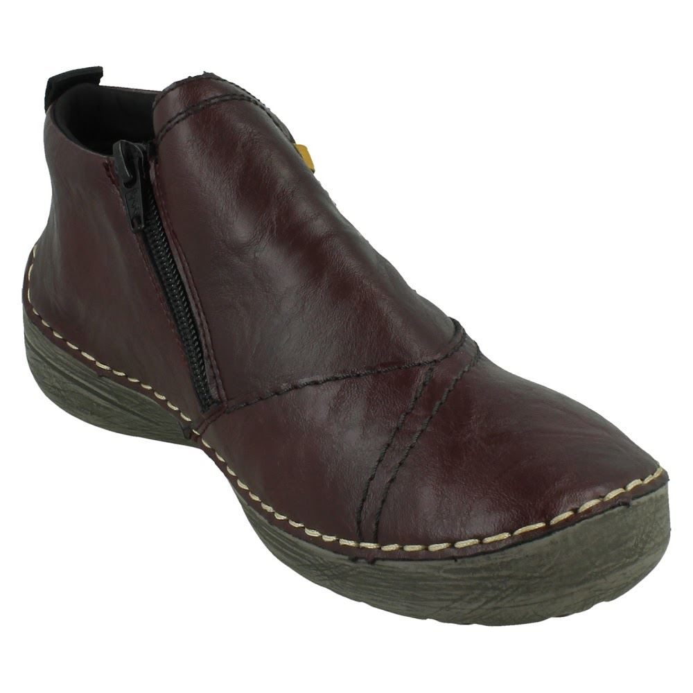 Ladies Rieker Casual Zip Up Fleece Lined Winter Low Top Ankle Boots: 52584 - Picture 8 of 10