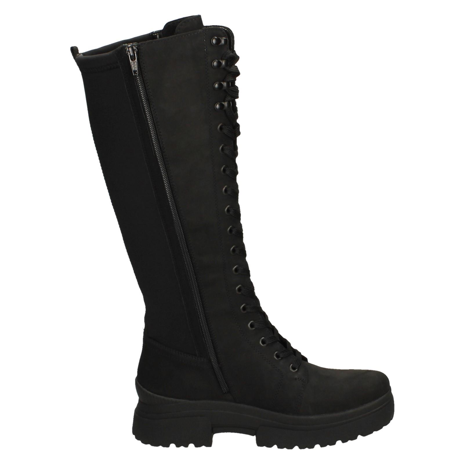 Stivali alti ginocchio donna R-EVOLUTION di Rieker eleganti schiena elasticizzati W0390 - Foto 7 di 10