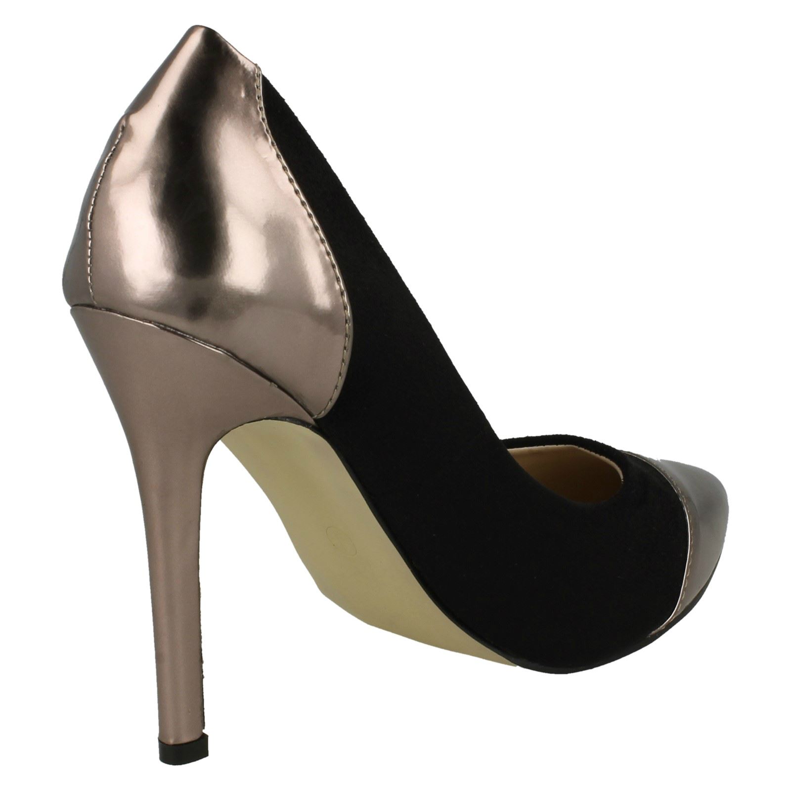 Ladies Anne Michelle Pointed Toe Cap High Heel 'Court Shoe' - Picture 6 of 19