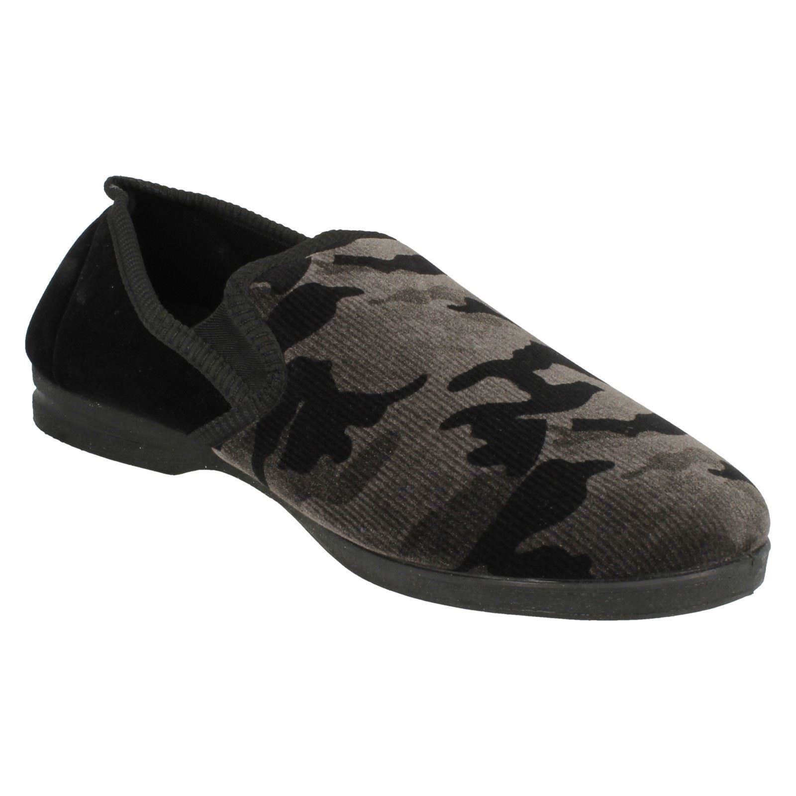 Mens Spot On Camouflage Full 'Slippers' - Picture 4 of 19