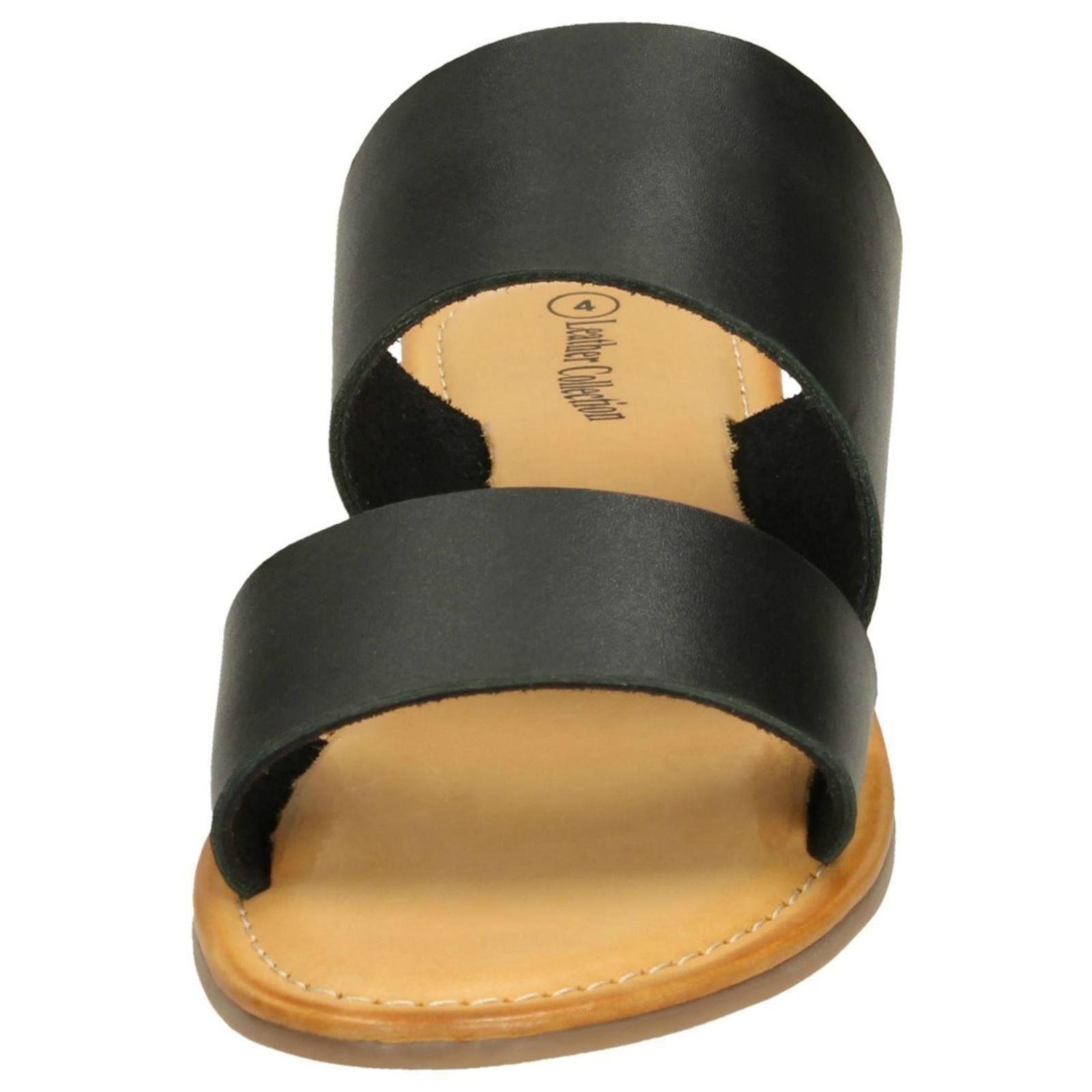 Ladies Leather Collection Double Strap Mules - Picture 9 of 28