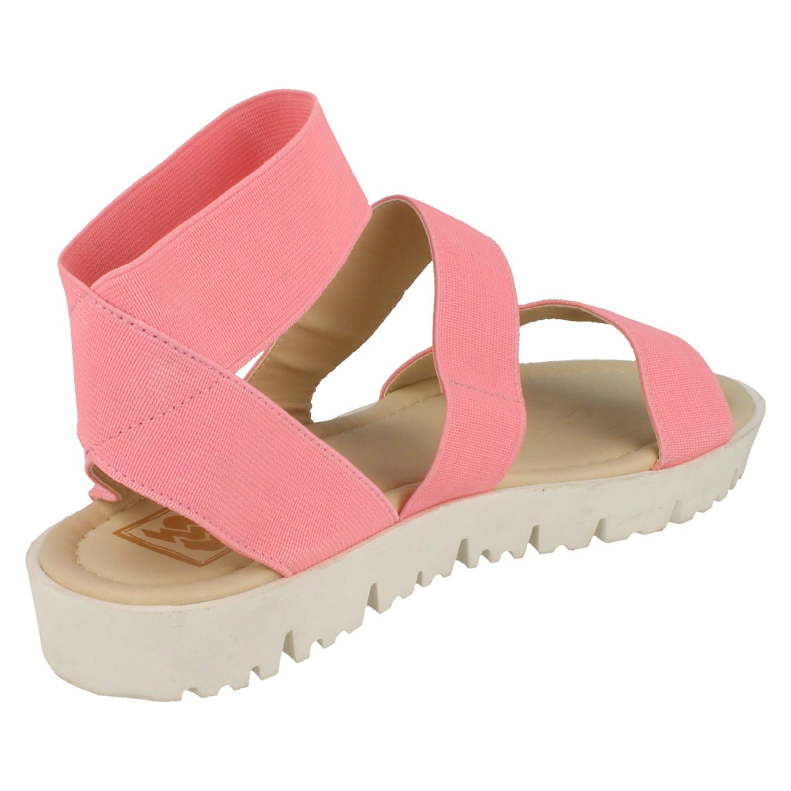 Ladies Elasticated Flat Sandals *Down To Earth* | eBay