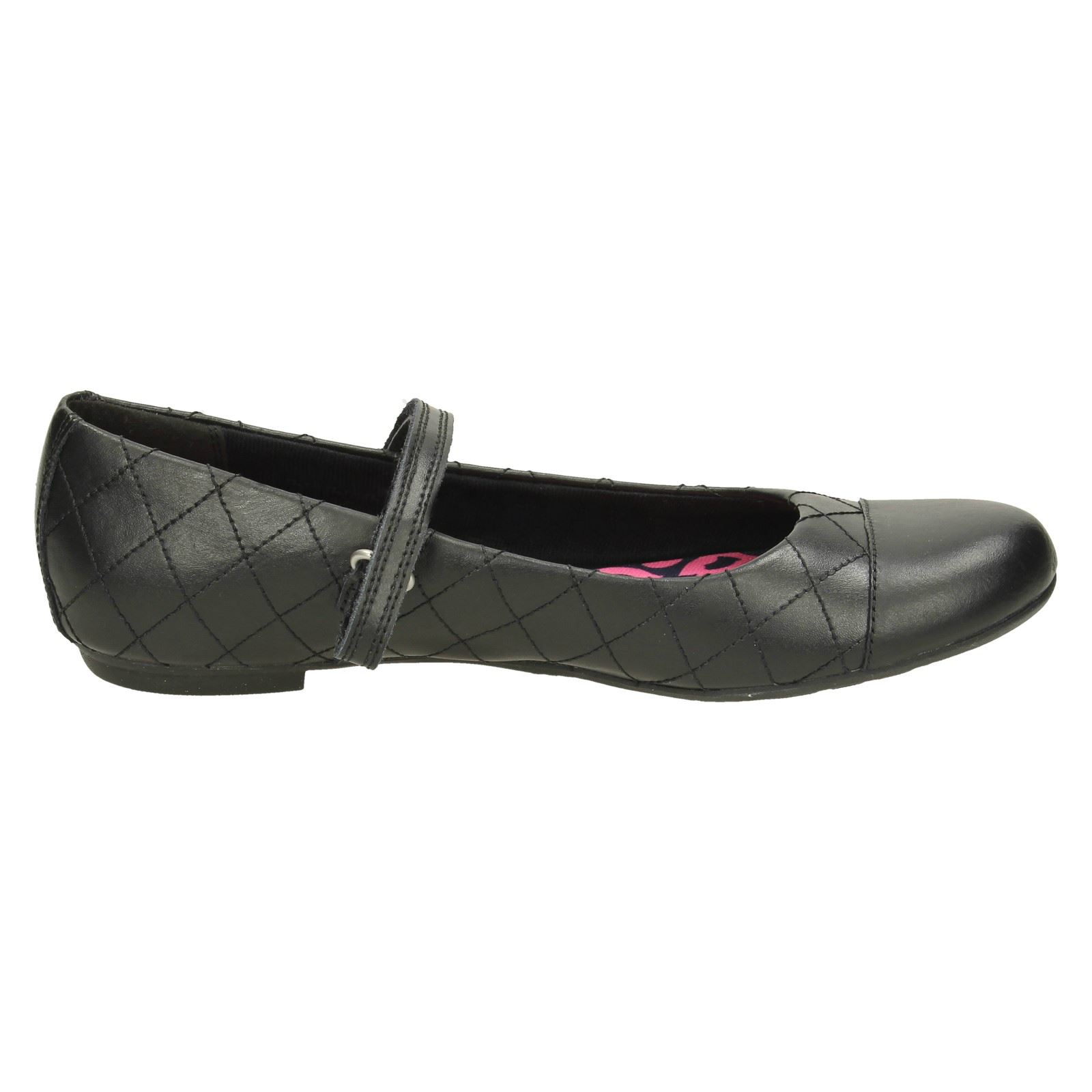 Girls Kimberly Gem black leather School shoe G /& H Fit by Bootleg SALE £25.00