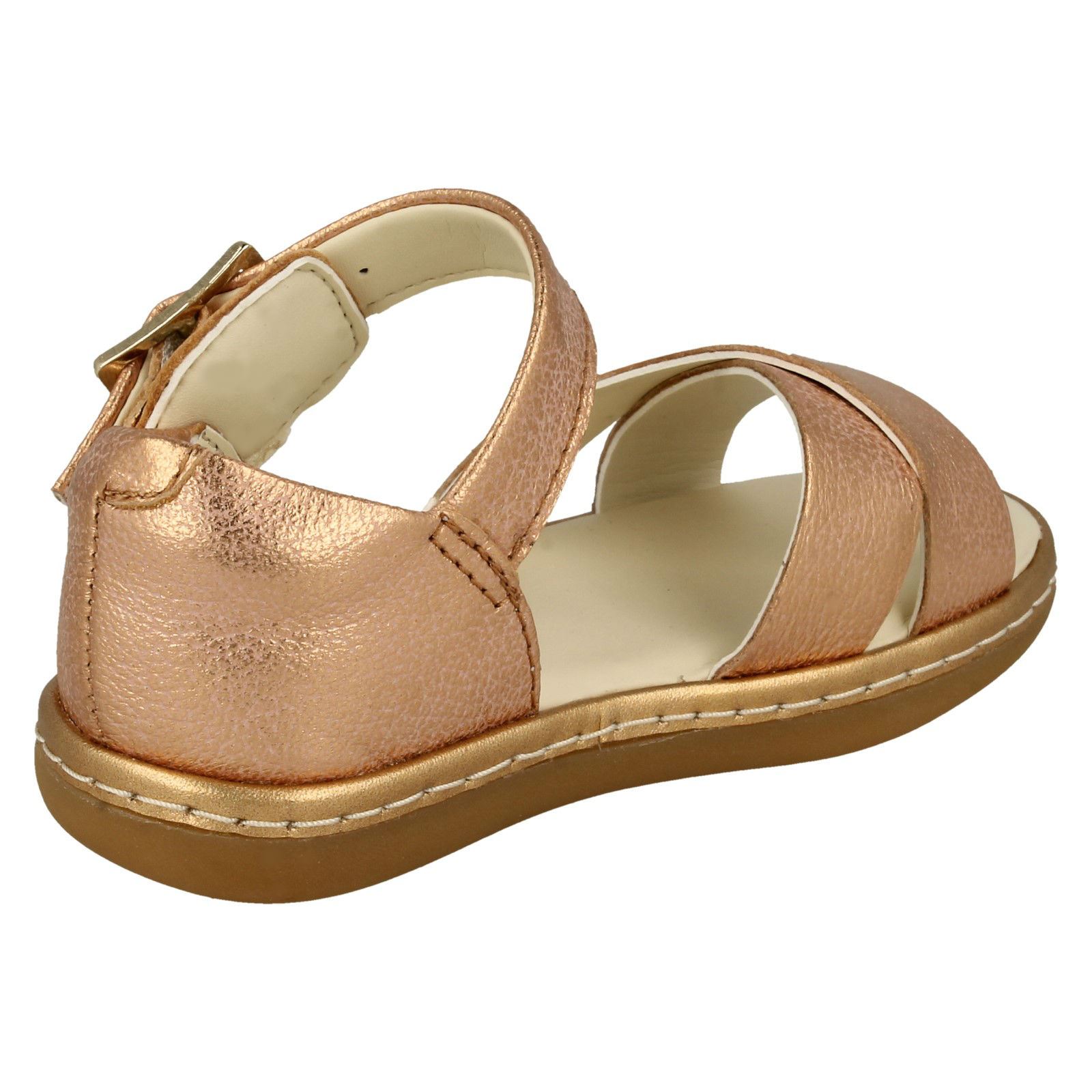 Girls Clarks Cross Detailed Skylark Pure T Sandals - Picture 6 of 19
