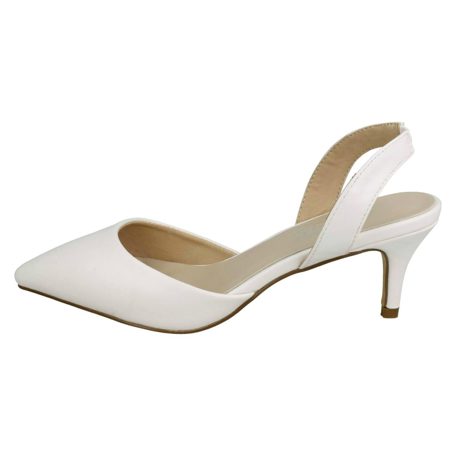 Ladies Spot On Slingback Shoes Heels *F9R0057* - Picture 66 of 73
