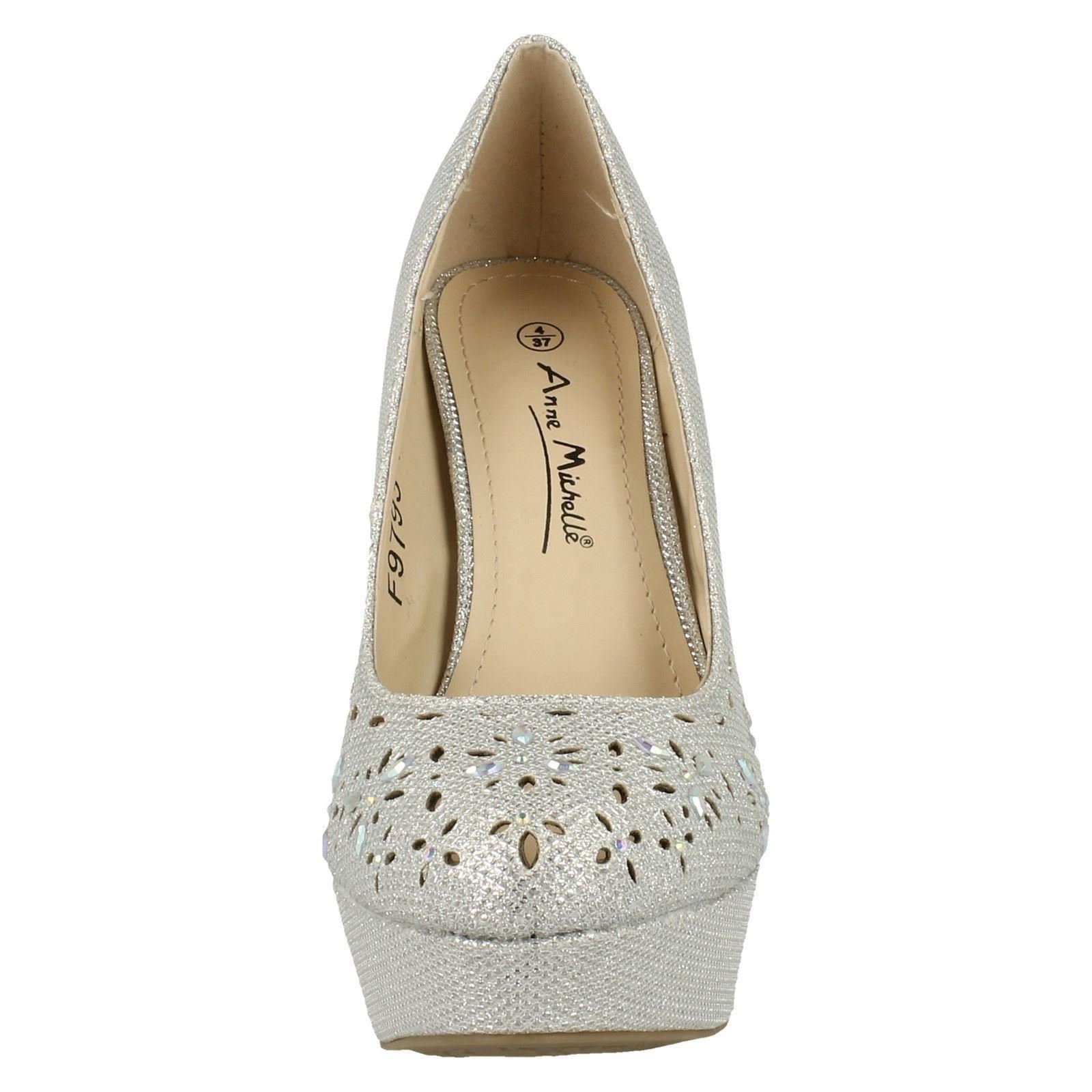 Tacones de aguja brillantes Anne Michelle para dama - Imagen 13 de 19