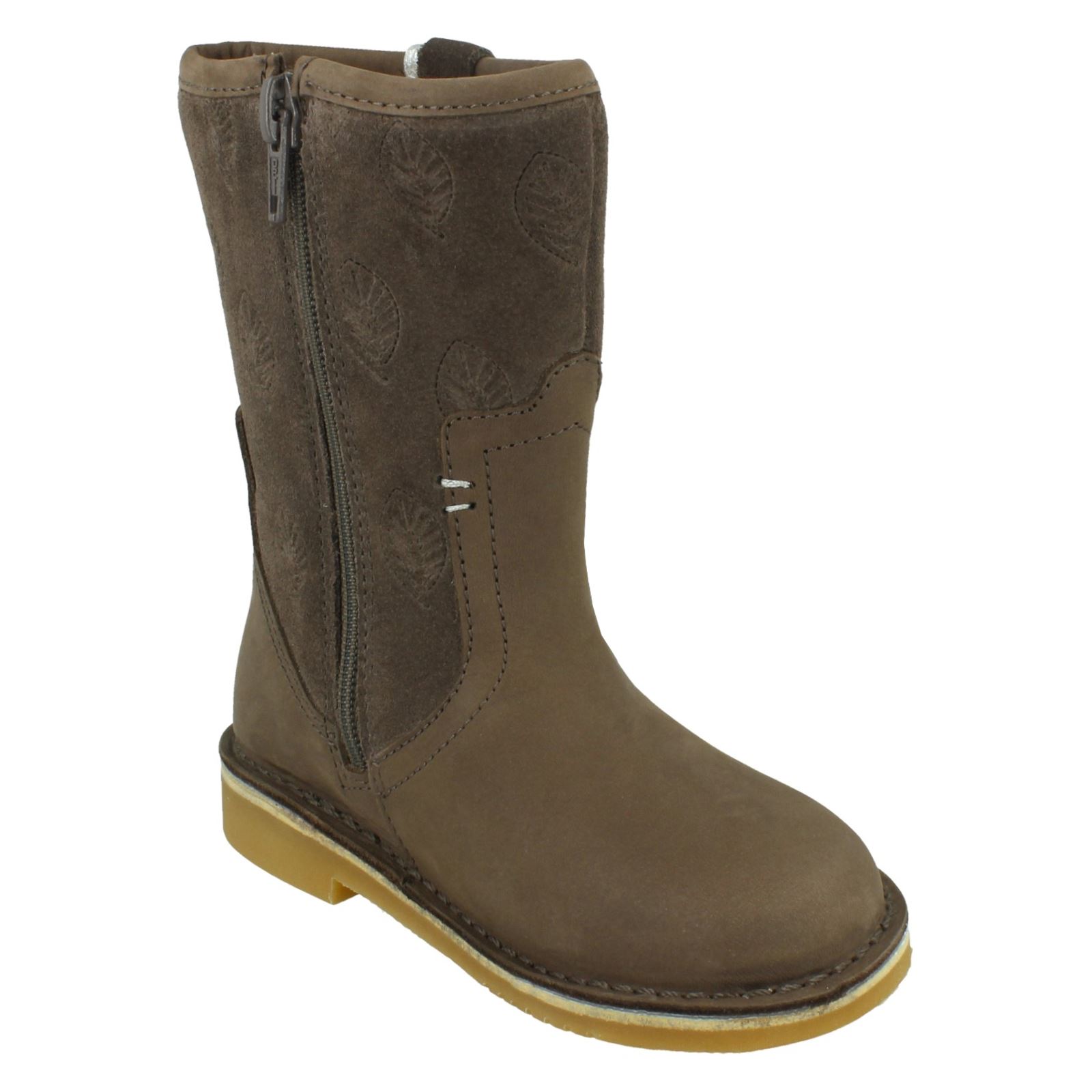 Girls Clarks Comet Pop Casual Mid Calf Boots - Picture 12 of 19