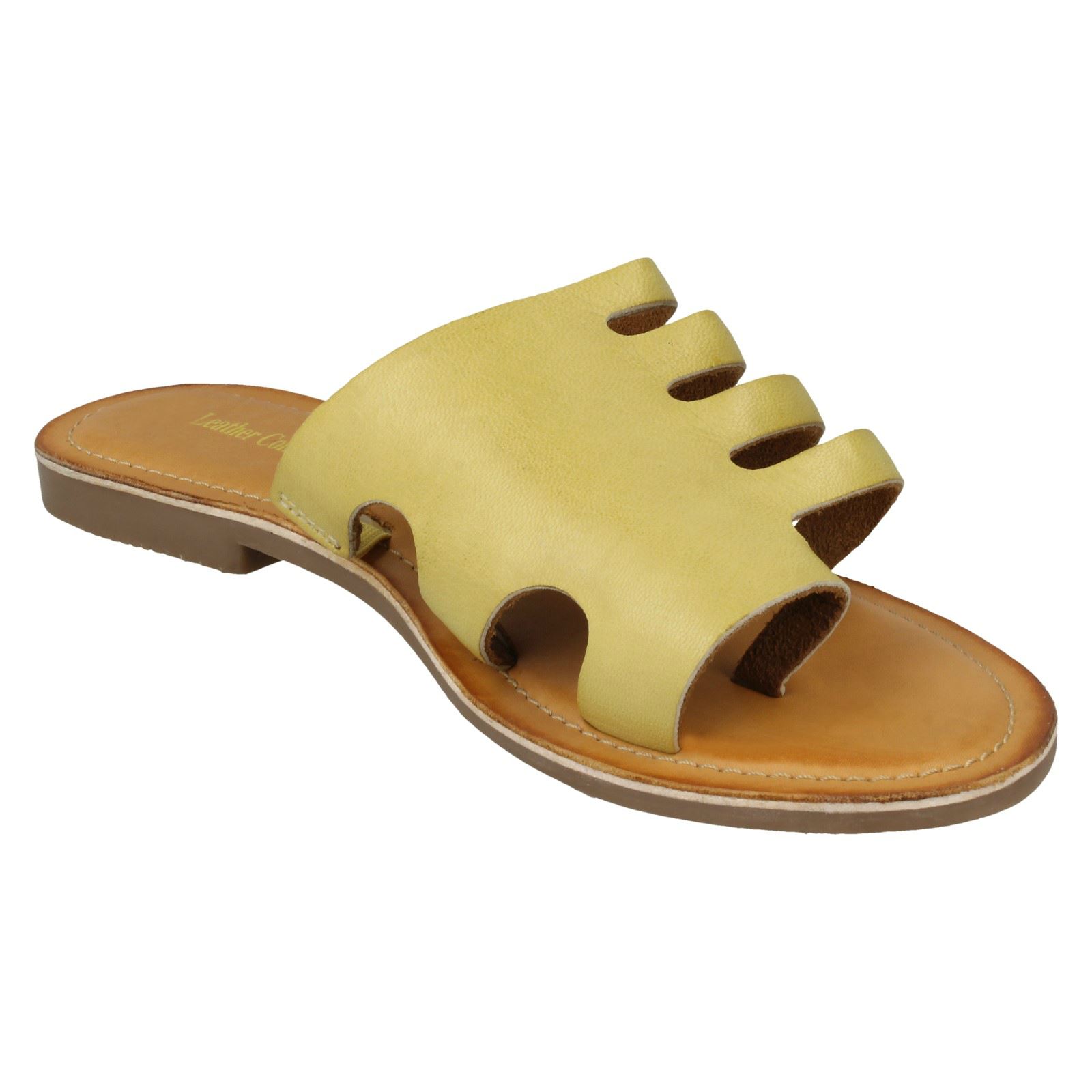 Damen Leder Kollektion Slipper Flache Riemchen Sandalen - Bild 39 von 46
