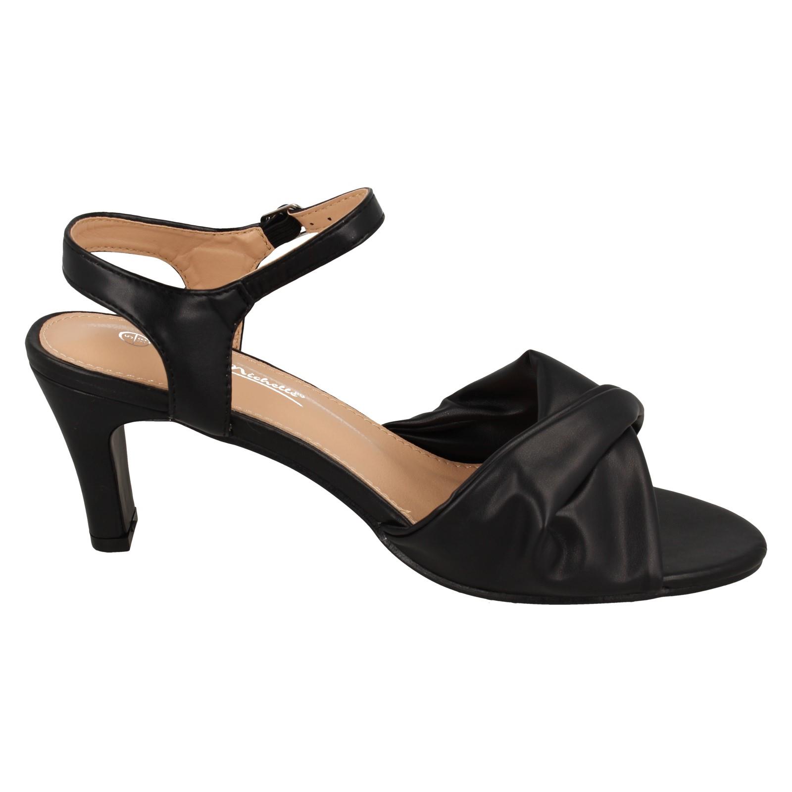 Ladies F1R2111 Anne Michelle Mid Heel Casual Wide Fit Sandals - Picture 16 of 46