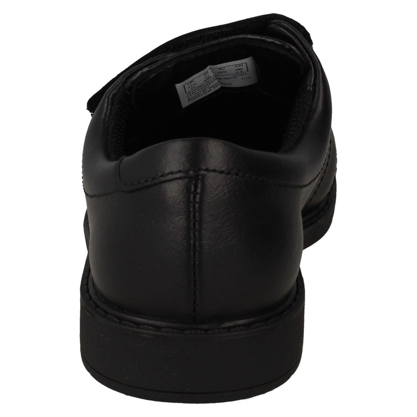 Boys Clarks Smart Leather Riptape Fastening Formal School Shoes Scala Skye - Picture 5 of 10