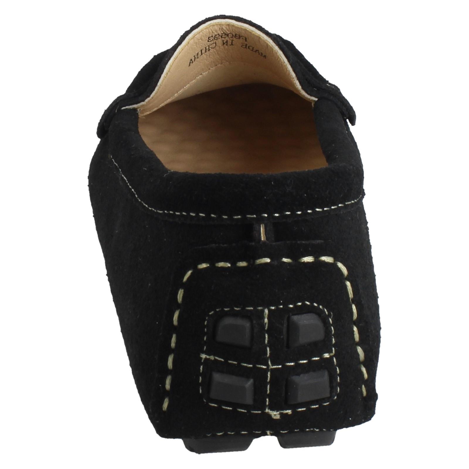 Ladies Down To Earth Suede Leather Slip On Moccasins F8R0593 - Picture 5 of 19