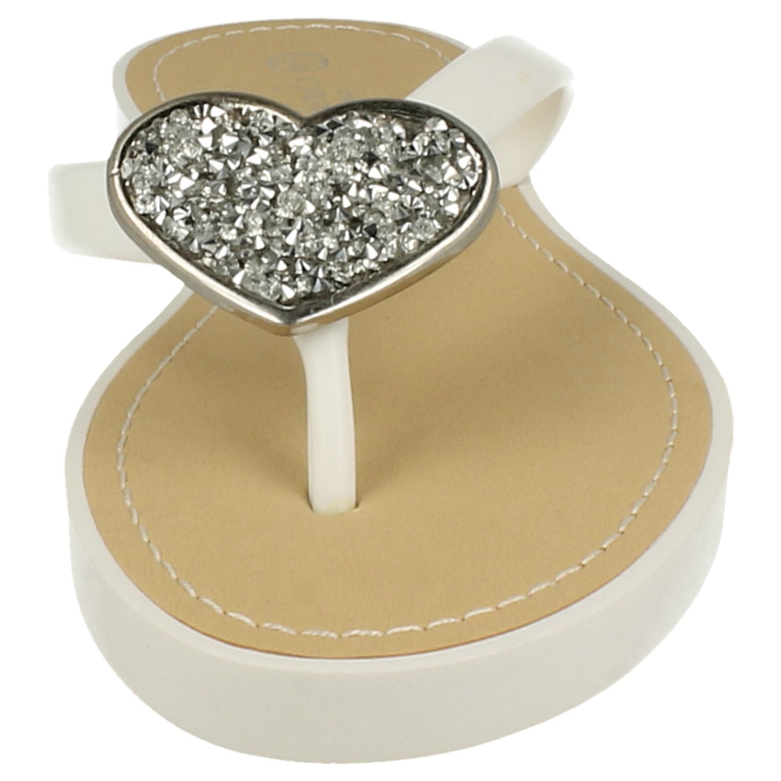 Chanclas elegantes sin cordones con detalles brillantes del corazón para damas Savannah F0R816 - Imagen 36 de 37