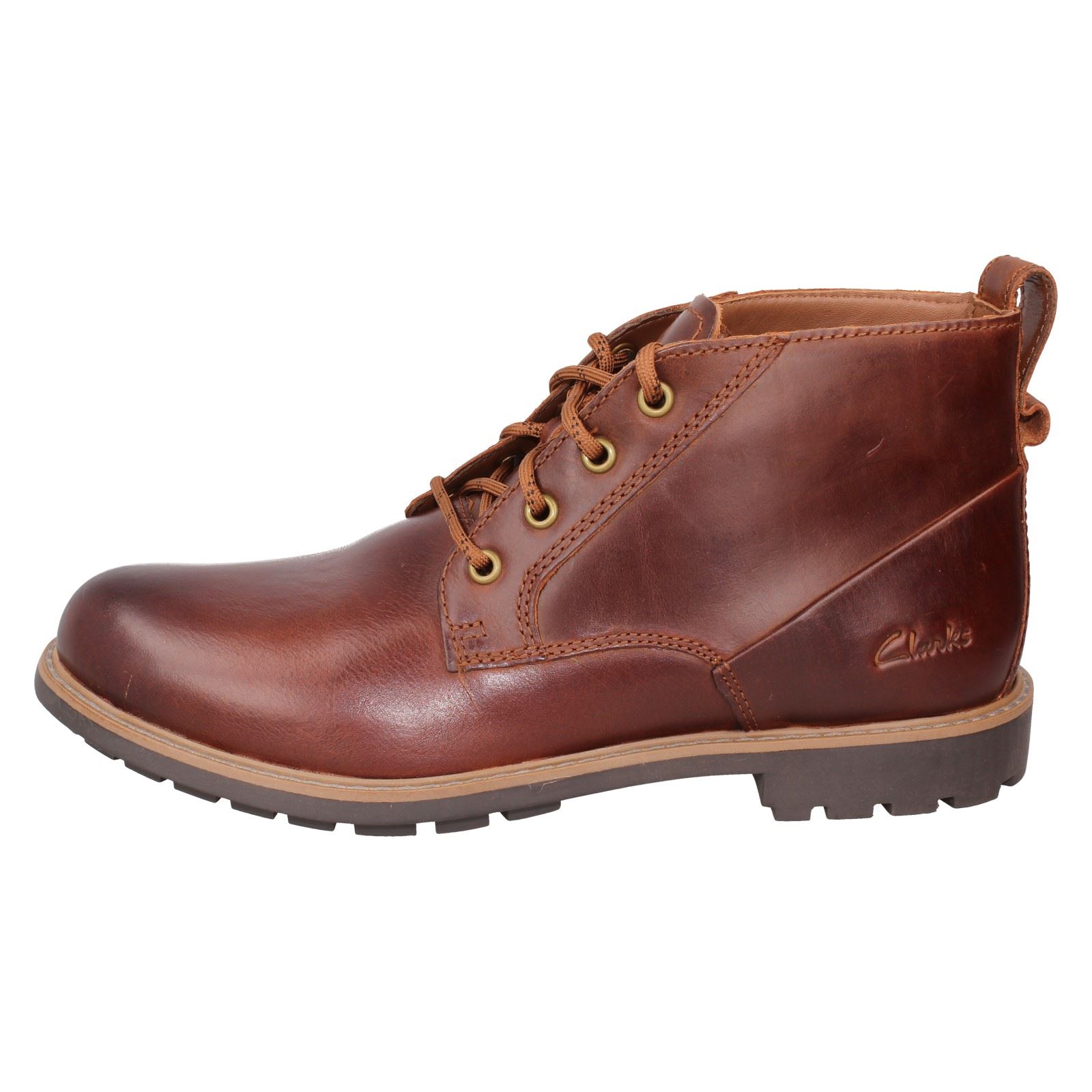 Stivaletti casual da uomo Clarks stringati intelligenti Westcombe medi - Foto 13 di 19