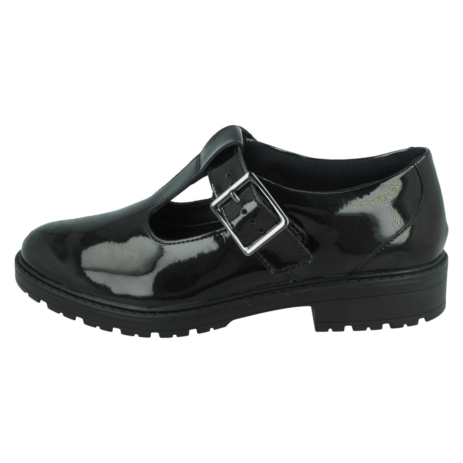 Girls Clarks Loxham Shine TBar School Shoes eBay