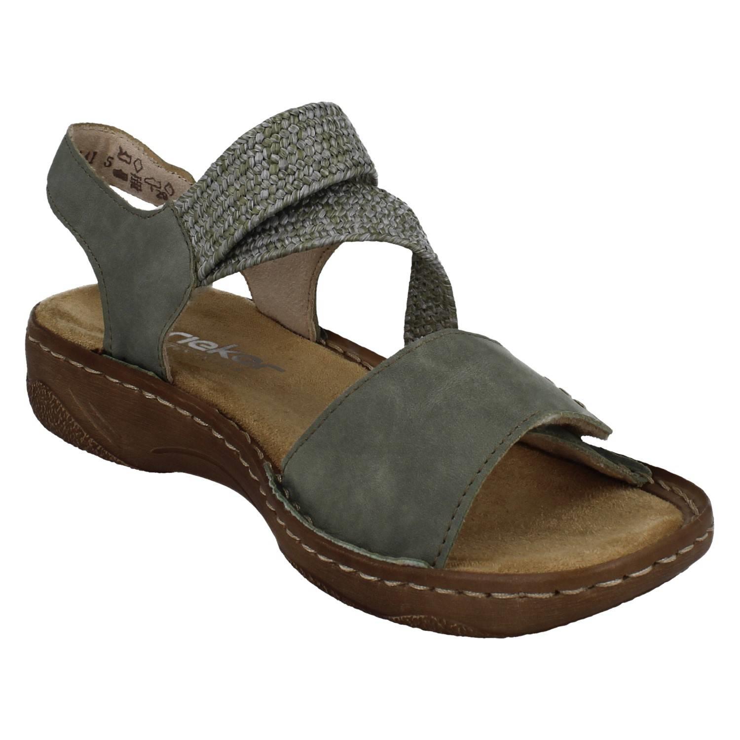 Ladies Rieker Antistress Strappy Elasticated Sandals; V2862 - Picture 8 of 10