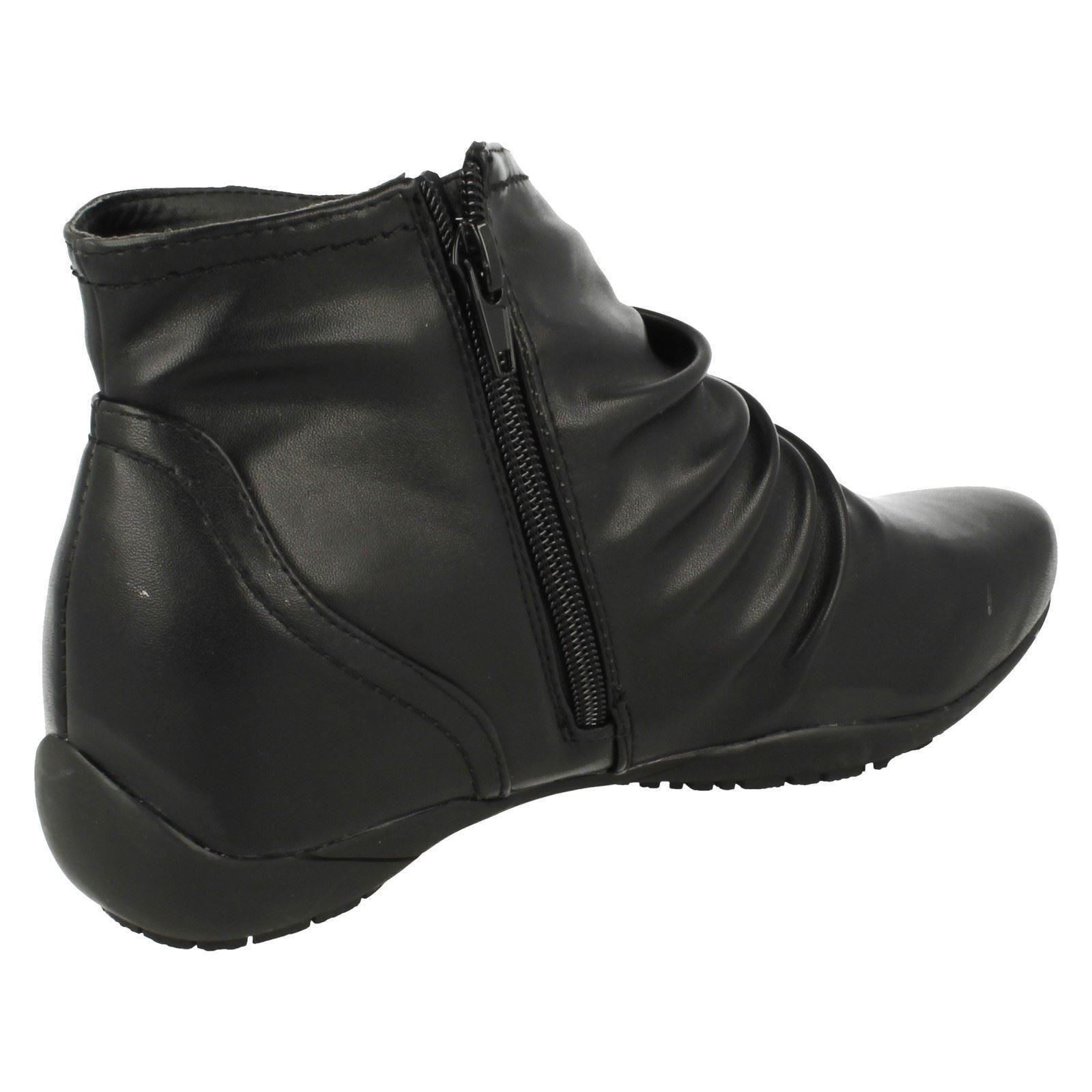 Ladies Down to Earth Casual Ankle Boots 'F5R0675' - Picture 6 of 19
