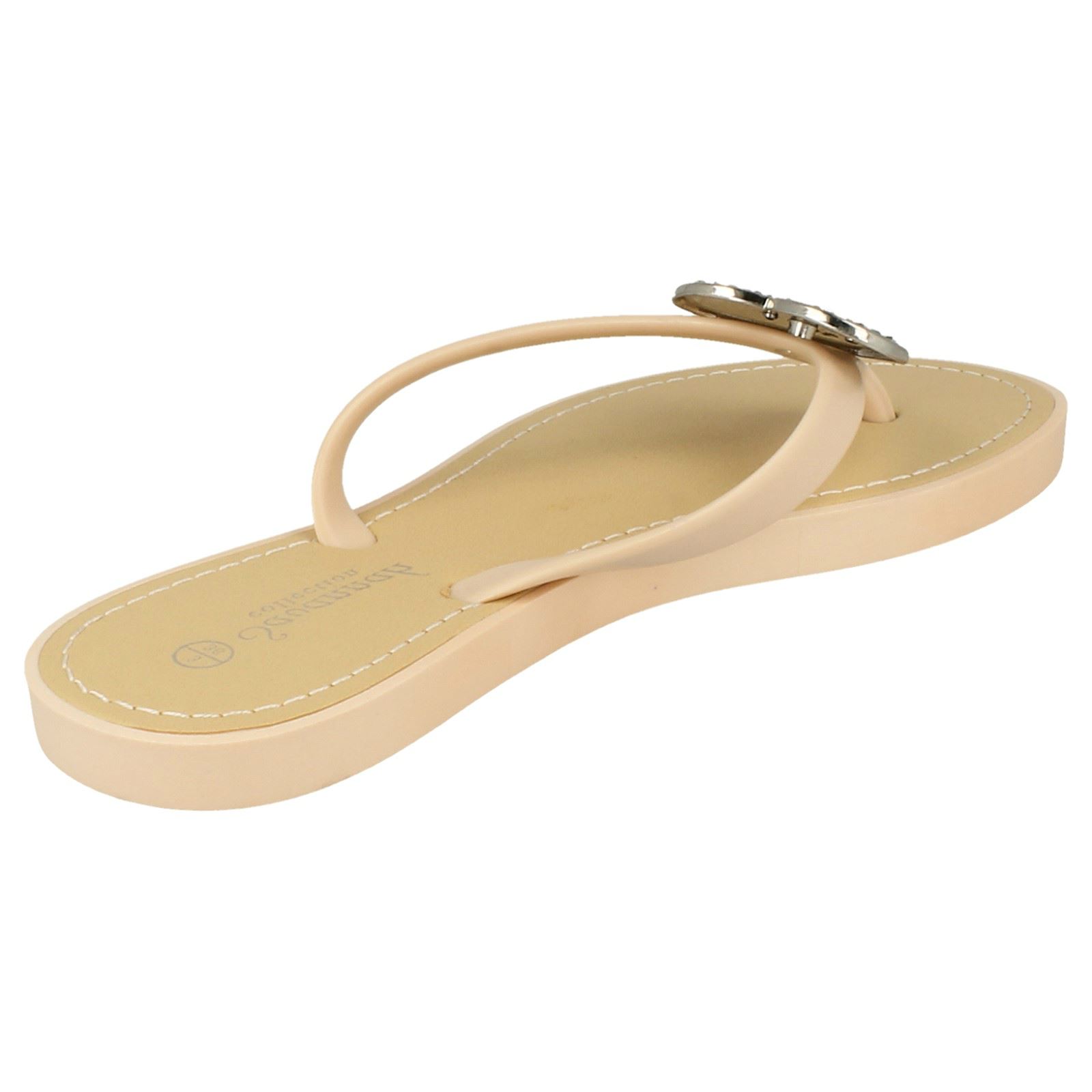Chanclas elegantes sin cordones con detalles brillantes del corazón para damas Savannah F0R816 - Imagen 24 de 37