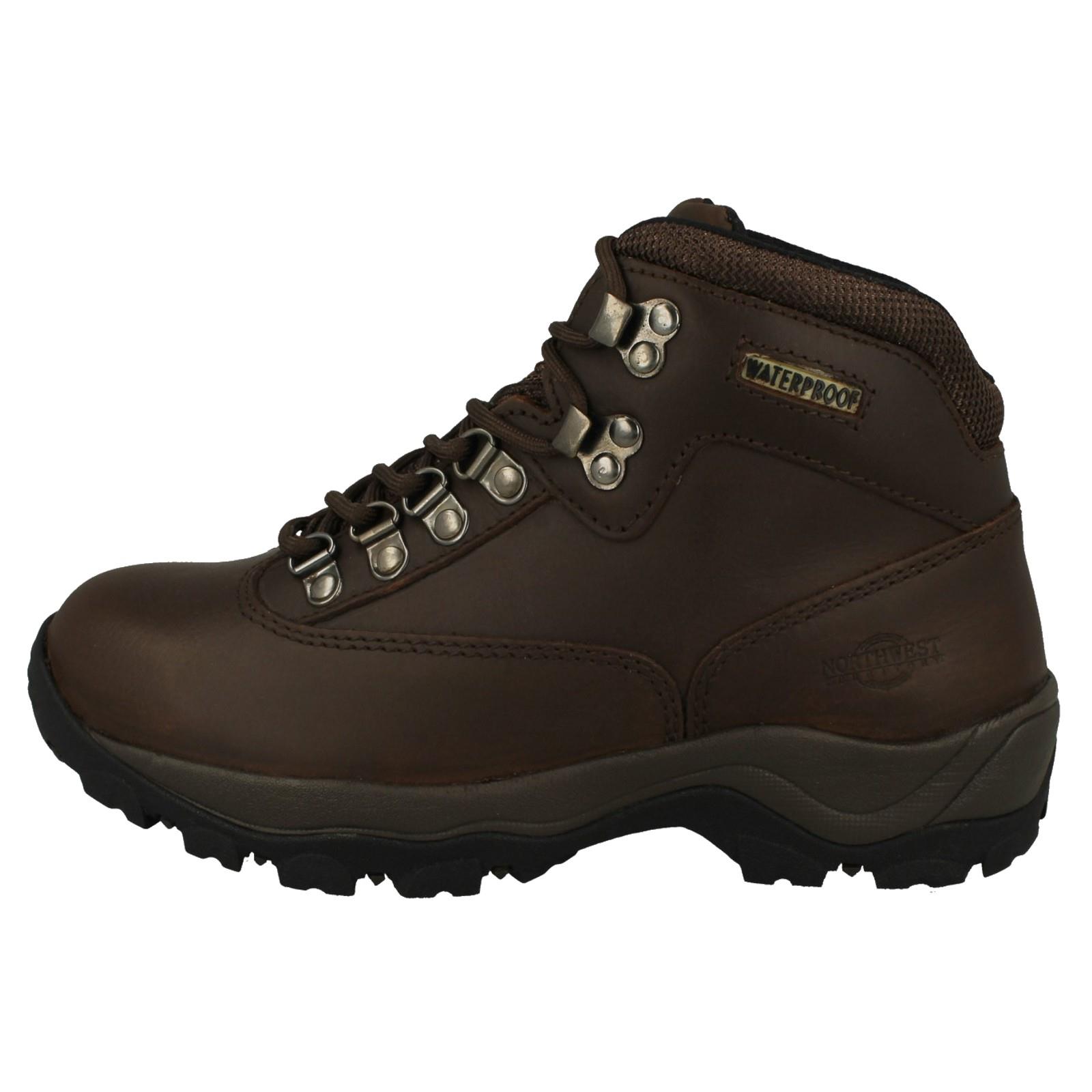 Ladies Northwest Territory Leather Hiking Walking Waterproof Ankle Boots 'Peak' - Picture 12 of 19