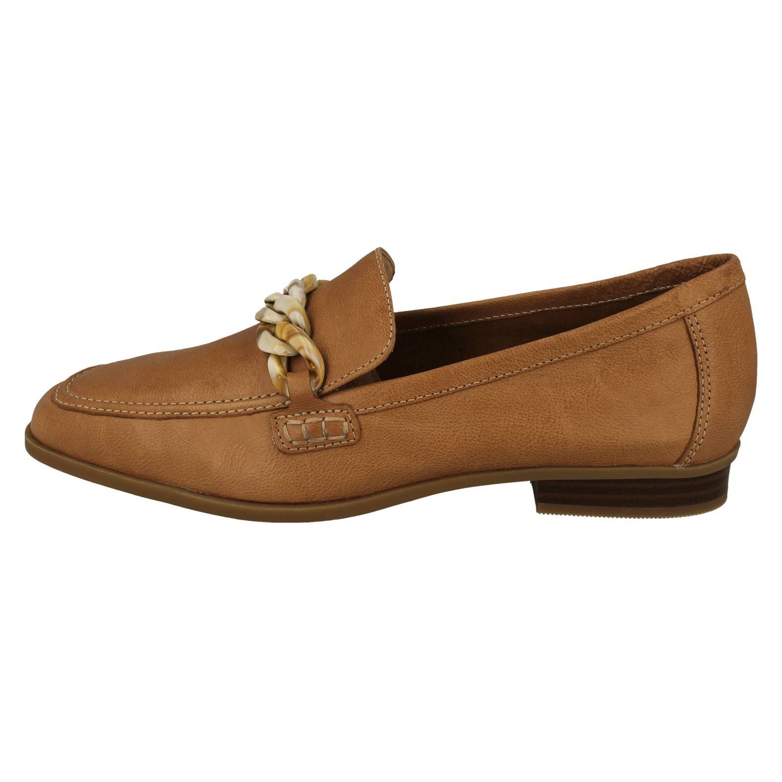 Mujer Clarks Cuero Suave Punta Cuadrada Mocasines Estilo Smart Zapatos: Sarafyna - Picture 30 of 55
