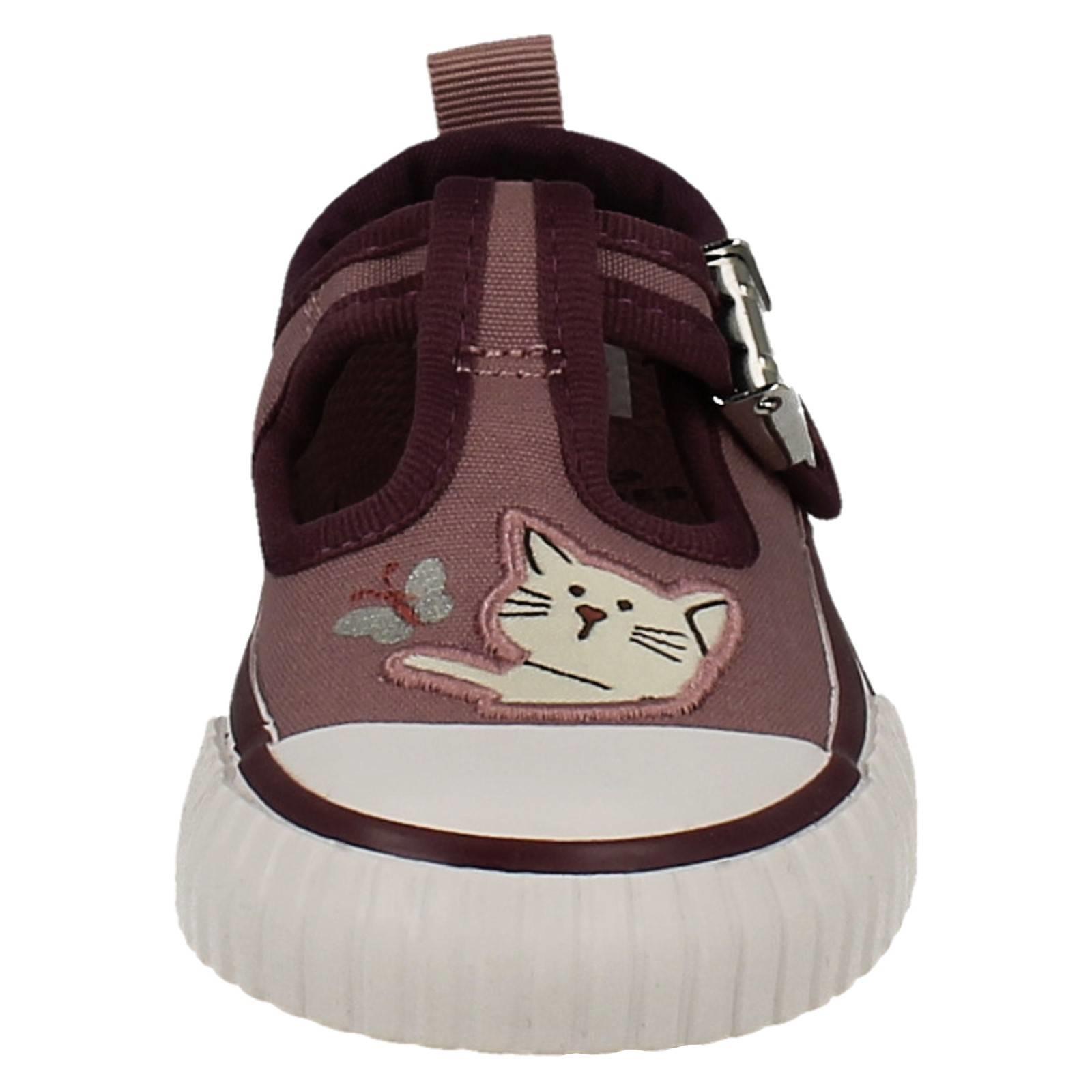 Girls Clarks Canvas T-Bar Foxing Pet T - Picture 9 of 10