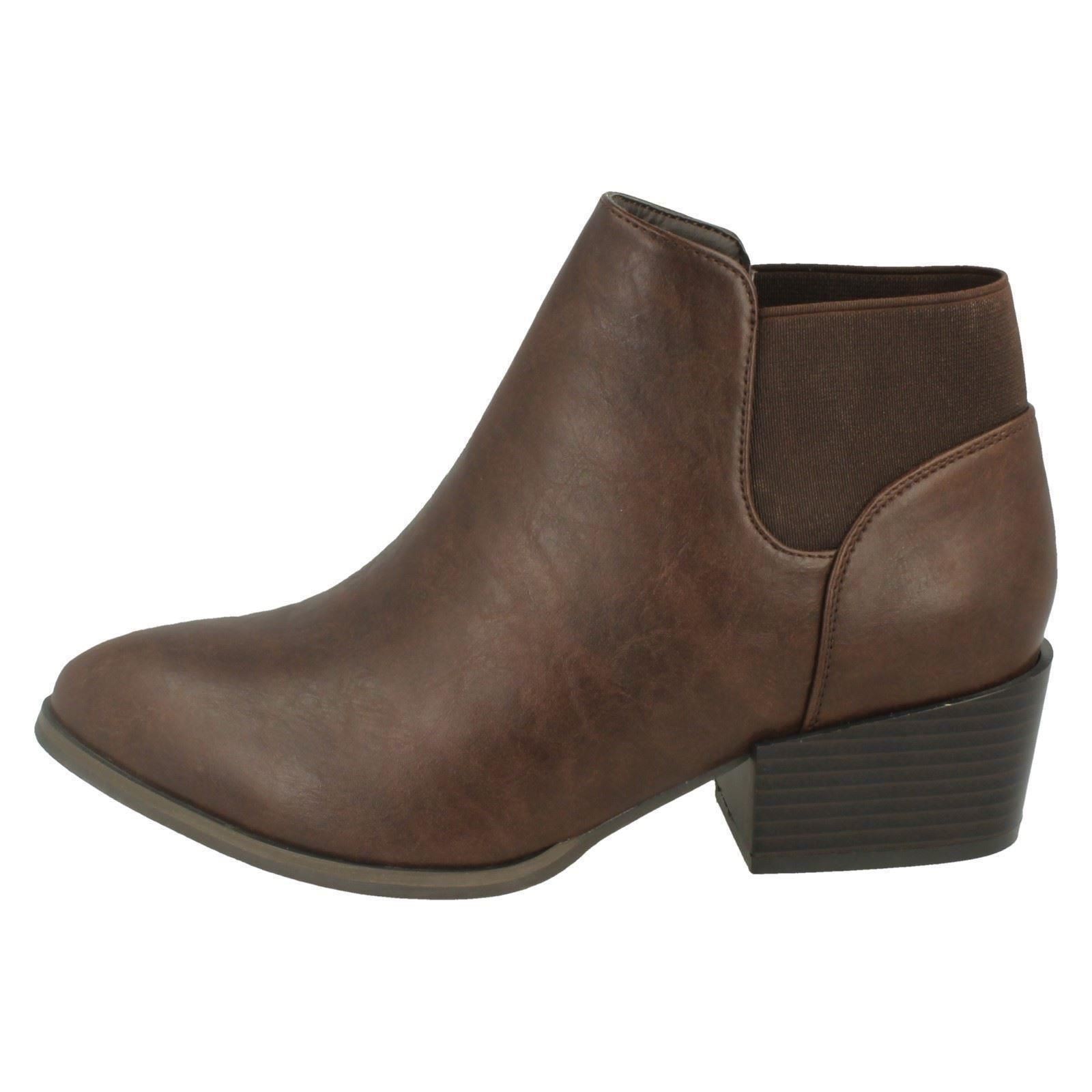 Ladies Spot On F5R0230 Heeled Ankle Boot - Picture 15 of 28
