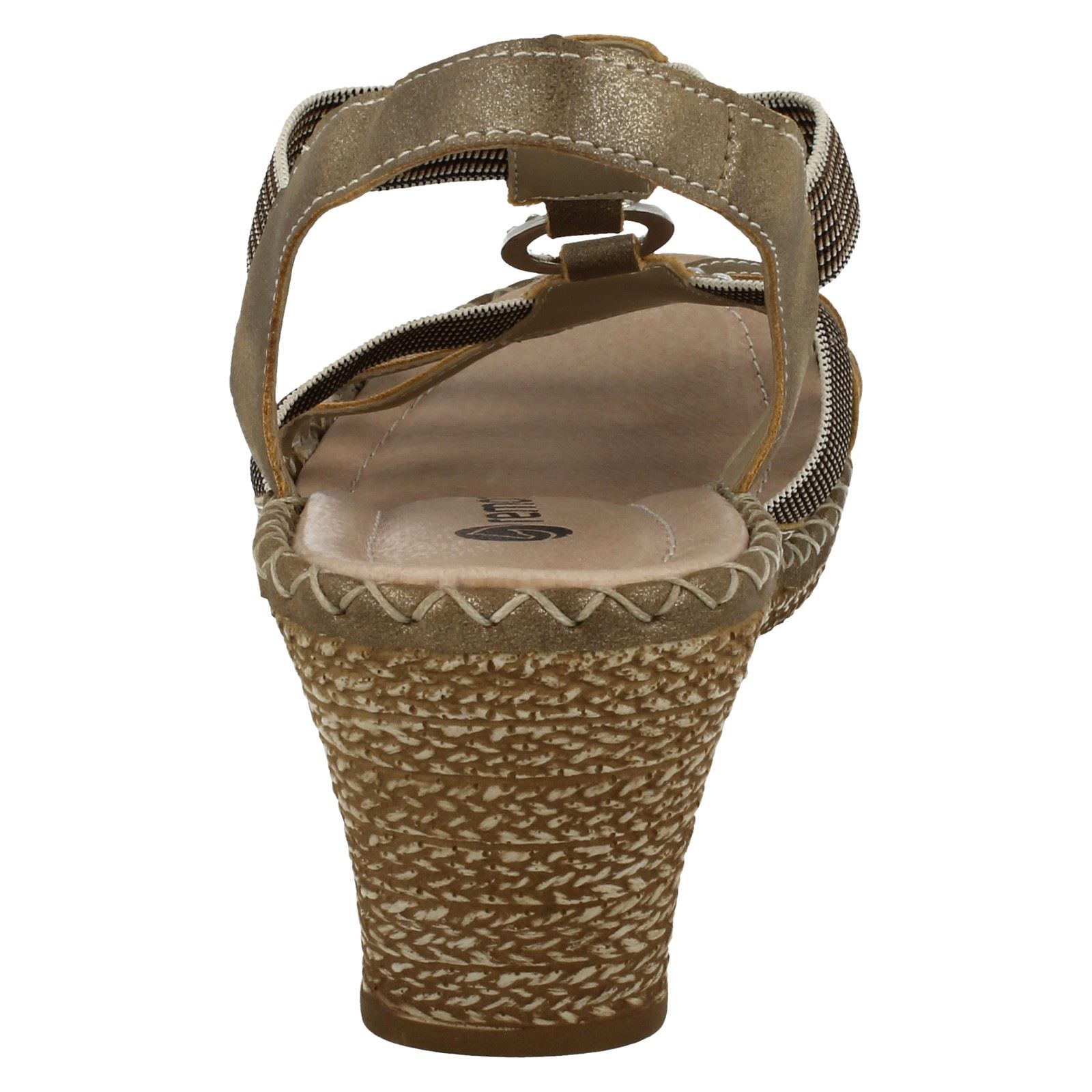 Damas Remonte Puntera Abierta Charol Charol Charol Diamante Resbalón En Sandalias Cuña Material D6768 f21c5a Damas Remonte Puntera Abierta Charol Charol Charol Diamante Resbalón En Sandalias Cuña Material D6768 f21c5a