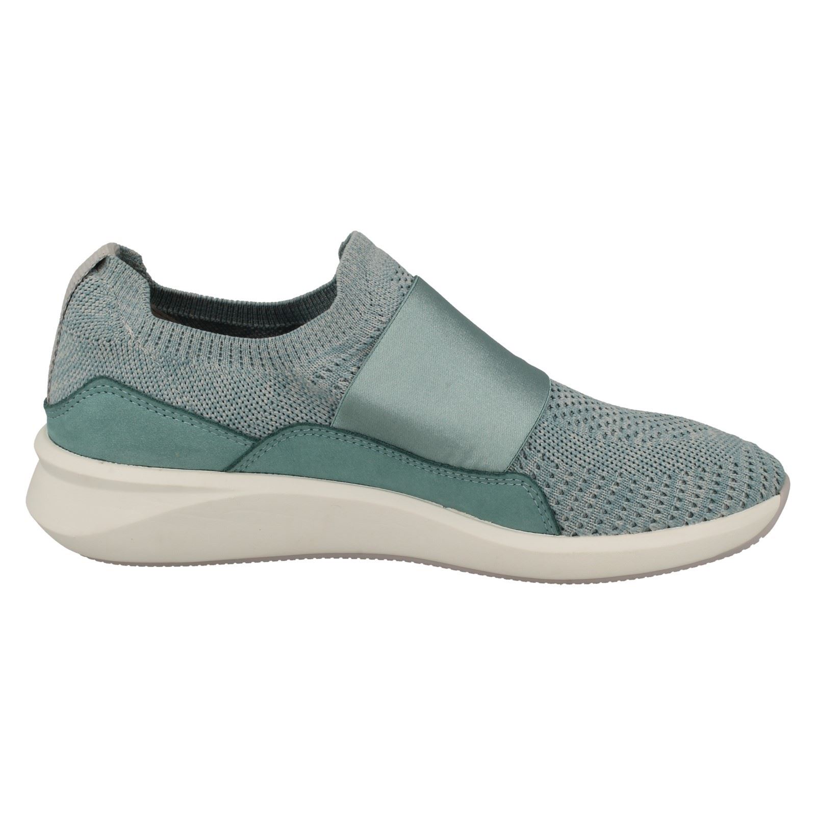 Ladies Clarks Un Rio Knit Elasticated Strap Detailed Trainers - Picture 15 of 19