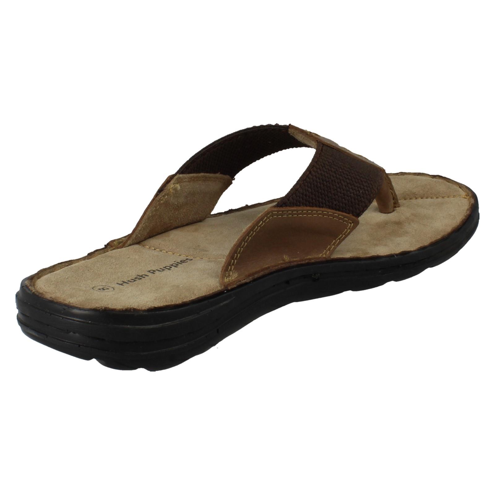 Uomo Hush Puppies pelle Infradito Estate Vacanza Sandali Alan - Picture 6 of 10