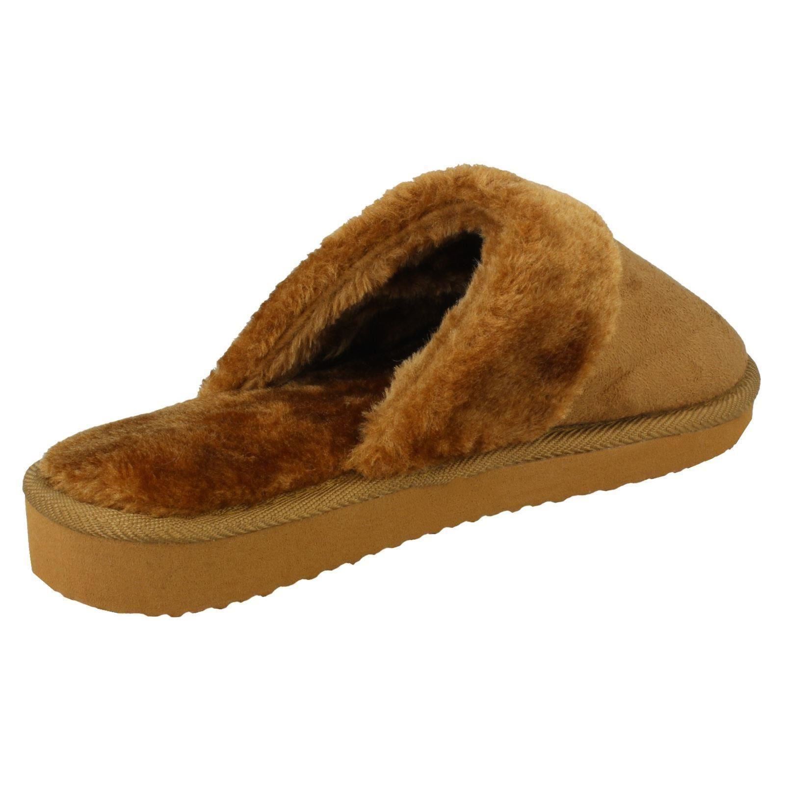 Ladies Spot On Mule Slippers - Picture 6 of 19